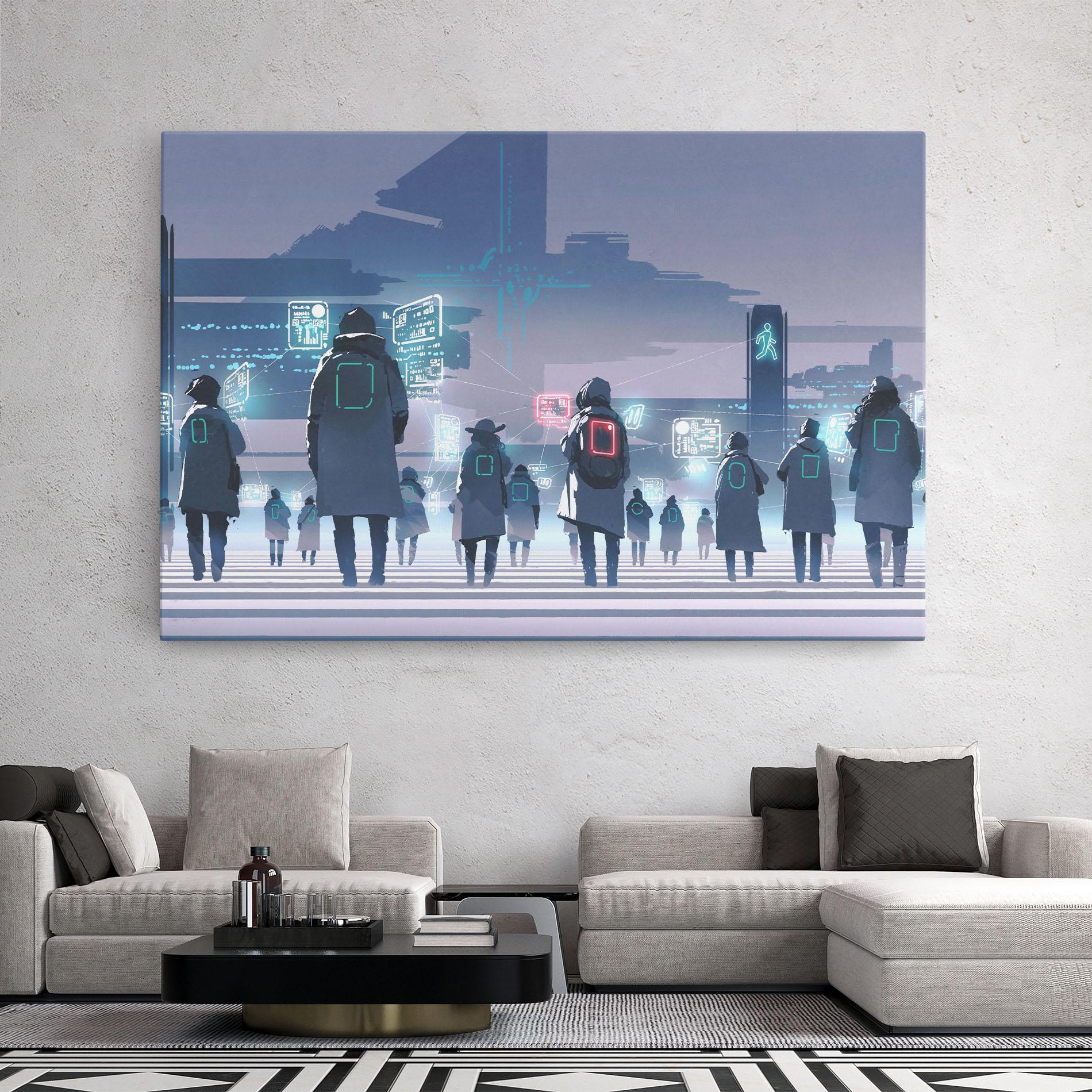 Tablou Canvas Futuristic People mockup 2