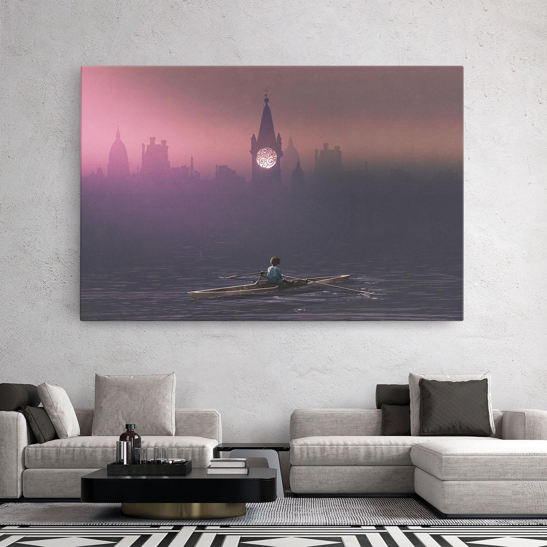 Tablou Canvas Mist City mockup 2