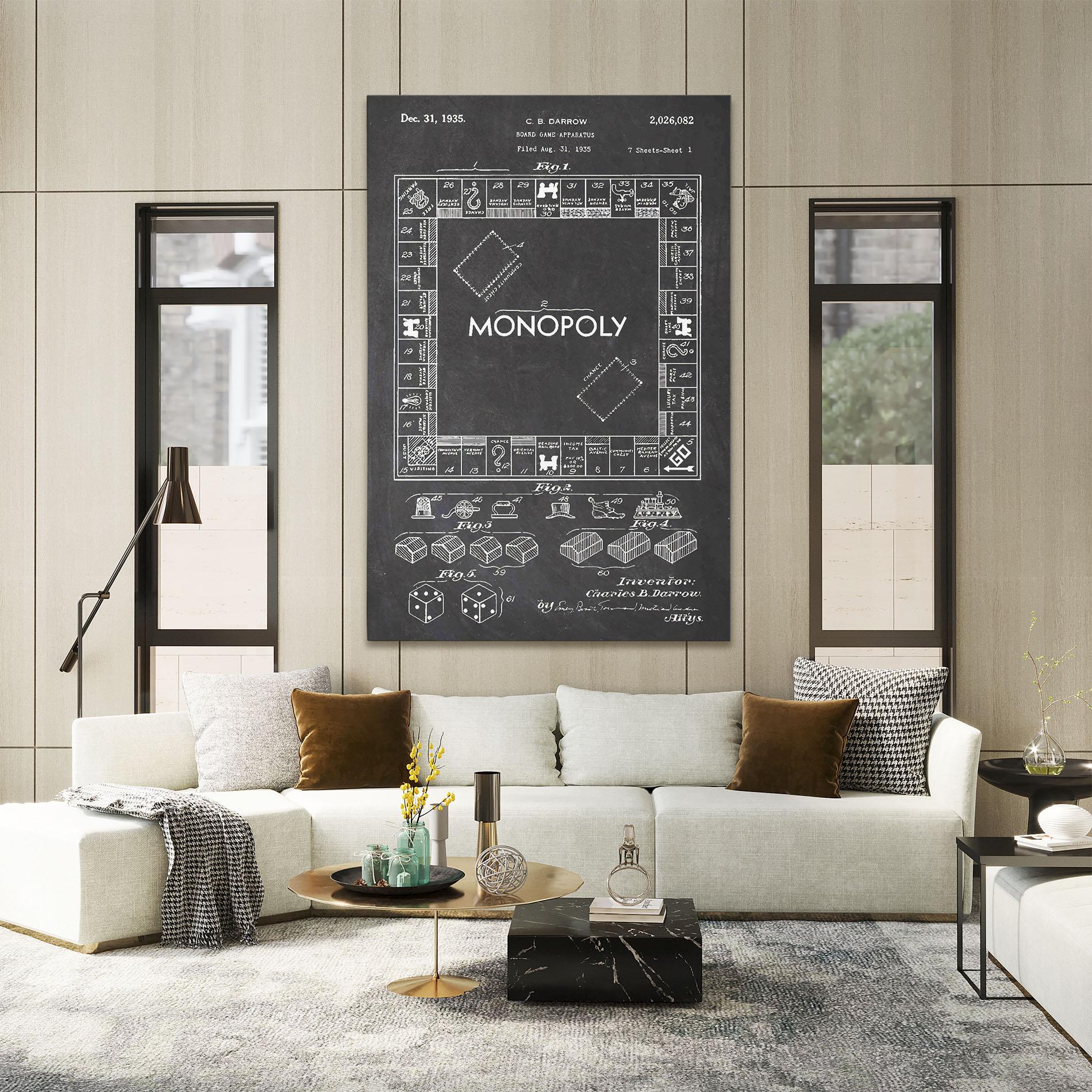 Tablou Canvas Monopoly Board mockup 2