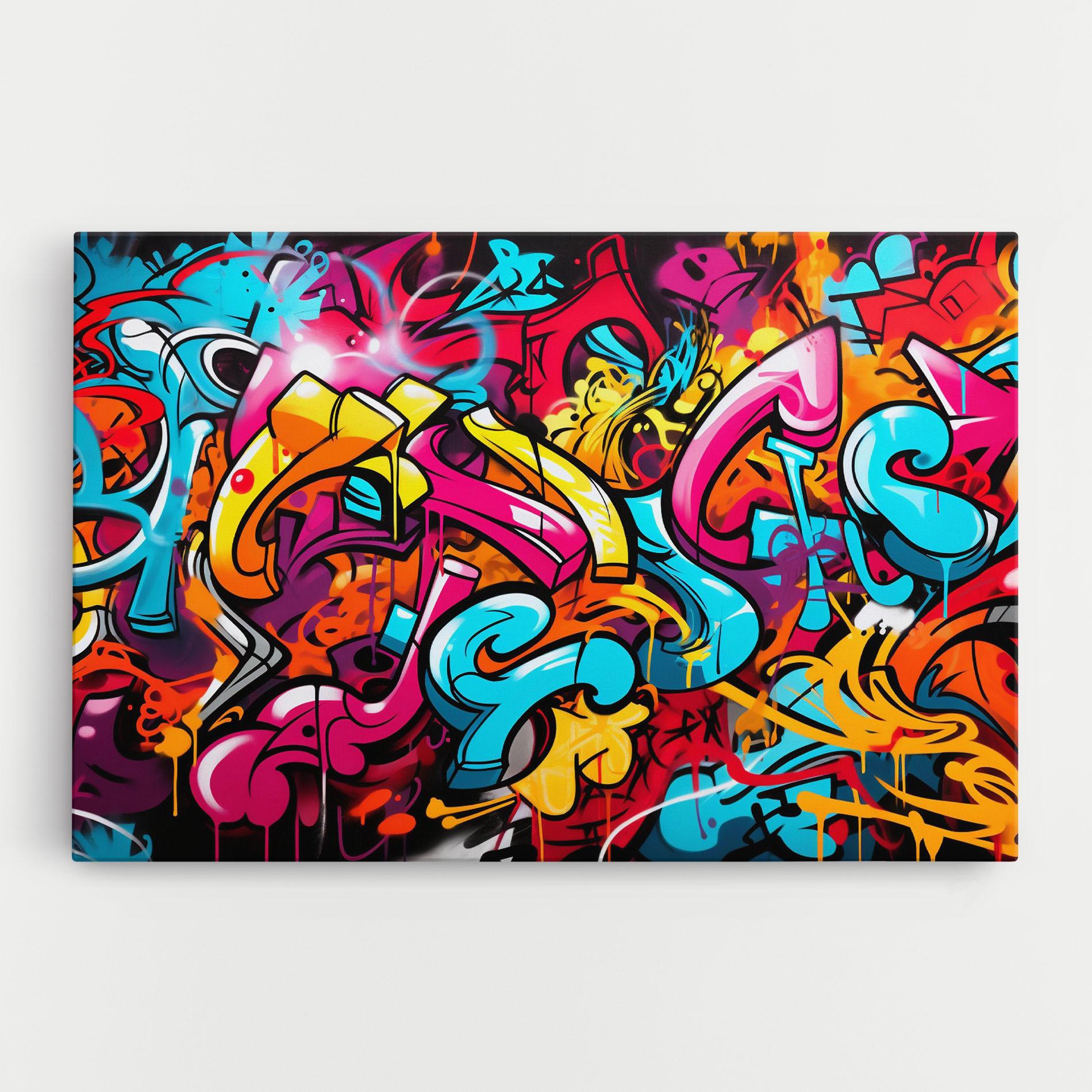 Tablou Canvas Abstract Graffiti mockup 0