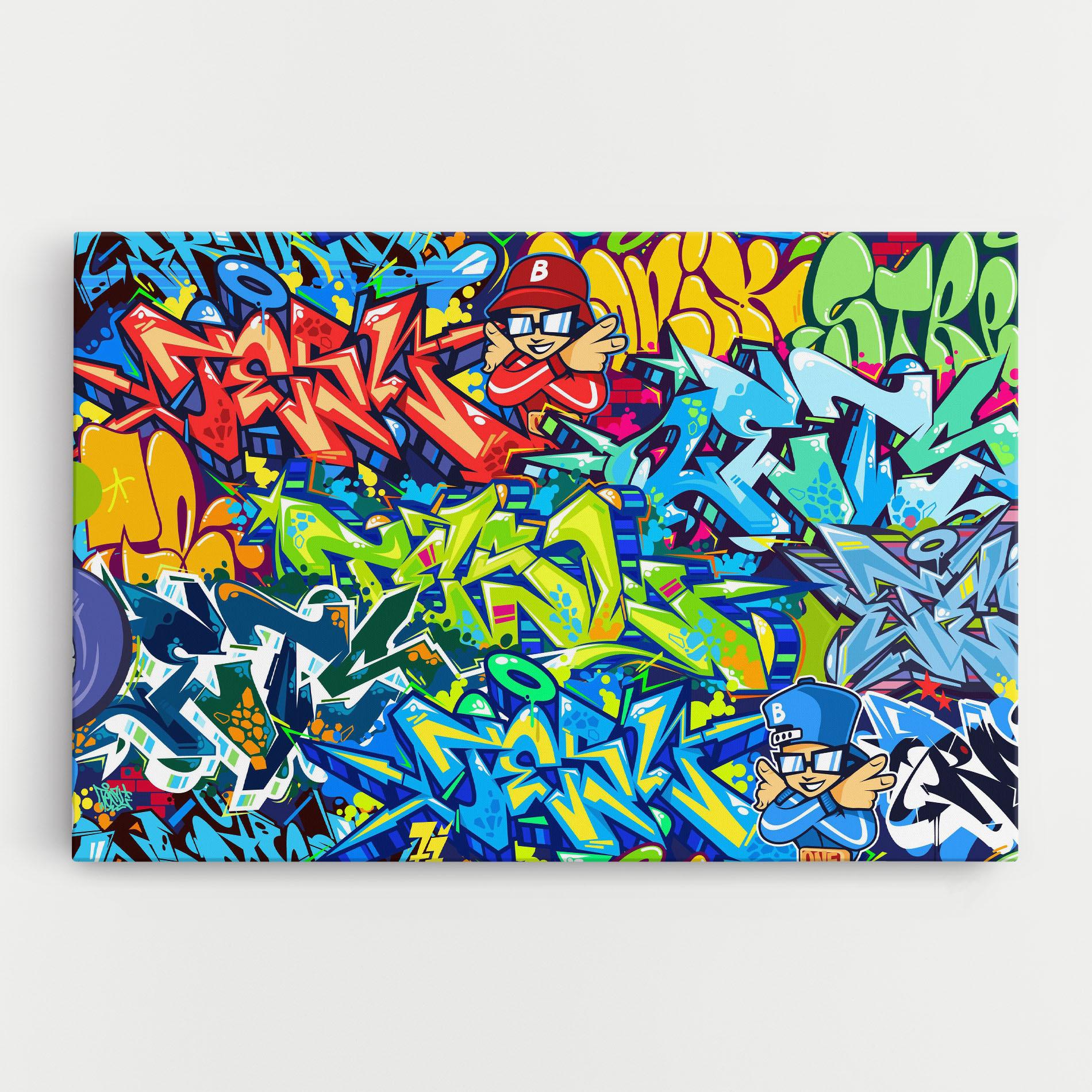 Tablou Canvas Colorful Graffiti mockup 0