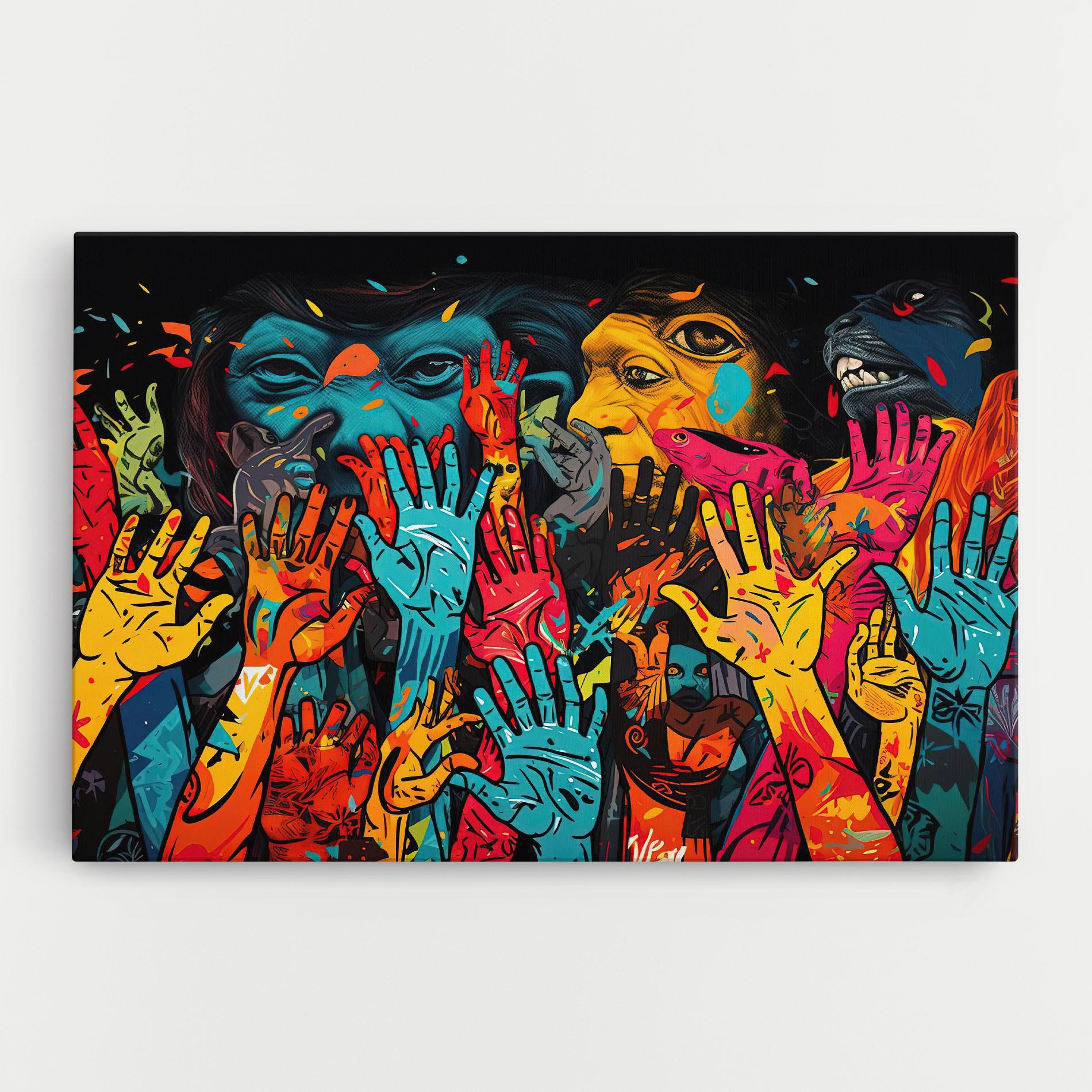 Tablou Canvas Colorful Hands mockup 0