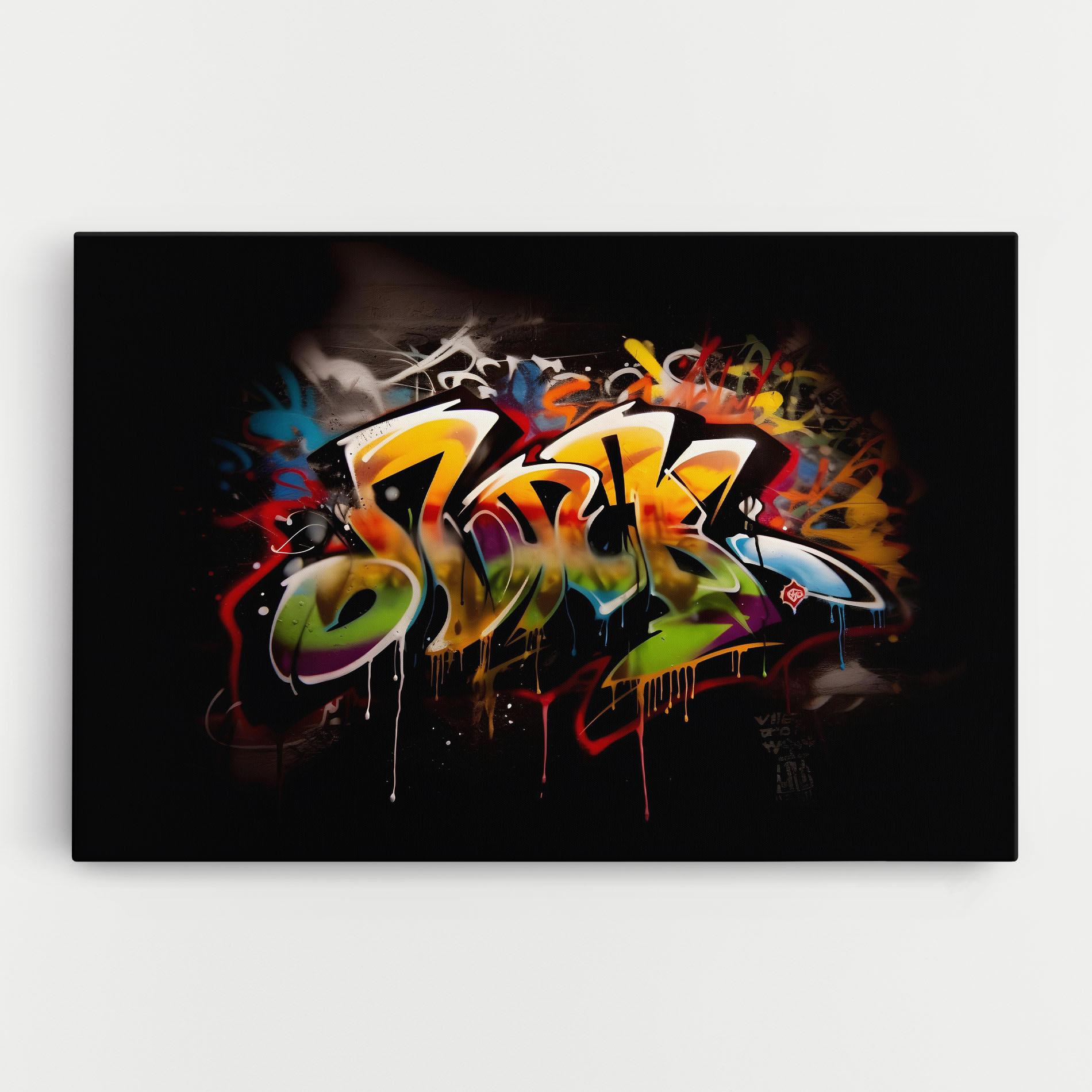 Tablou Canvas Graffiti Style Wall mockup 0