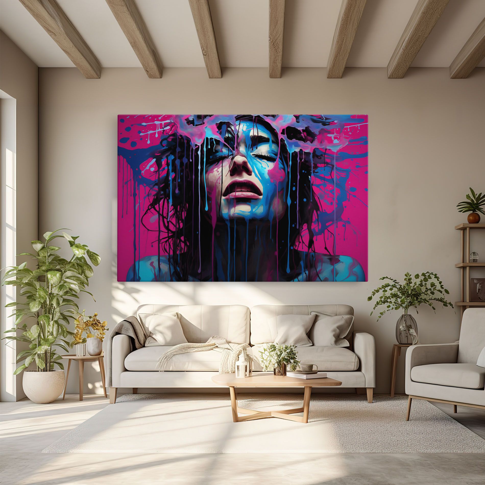 Blue Pink Woman mockup 6