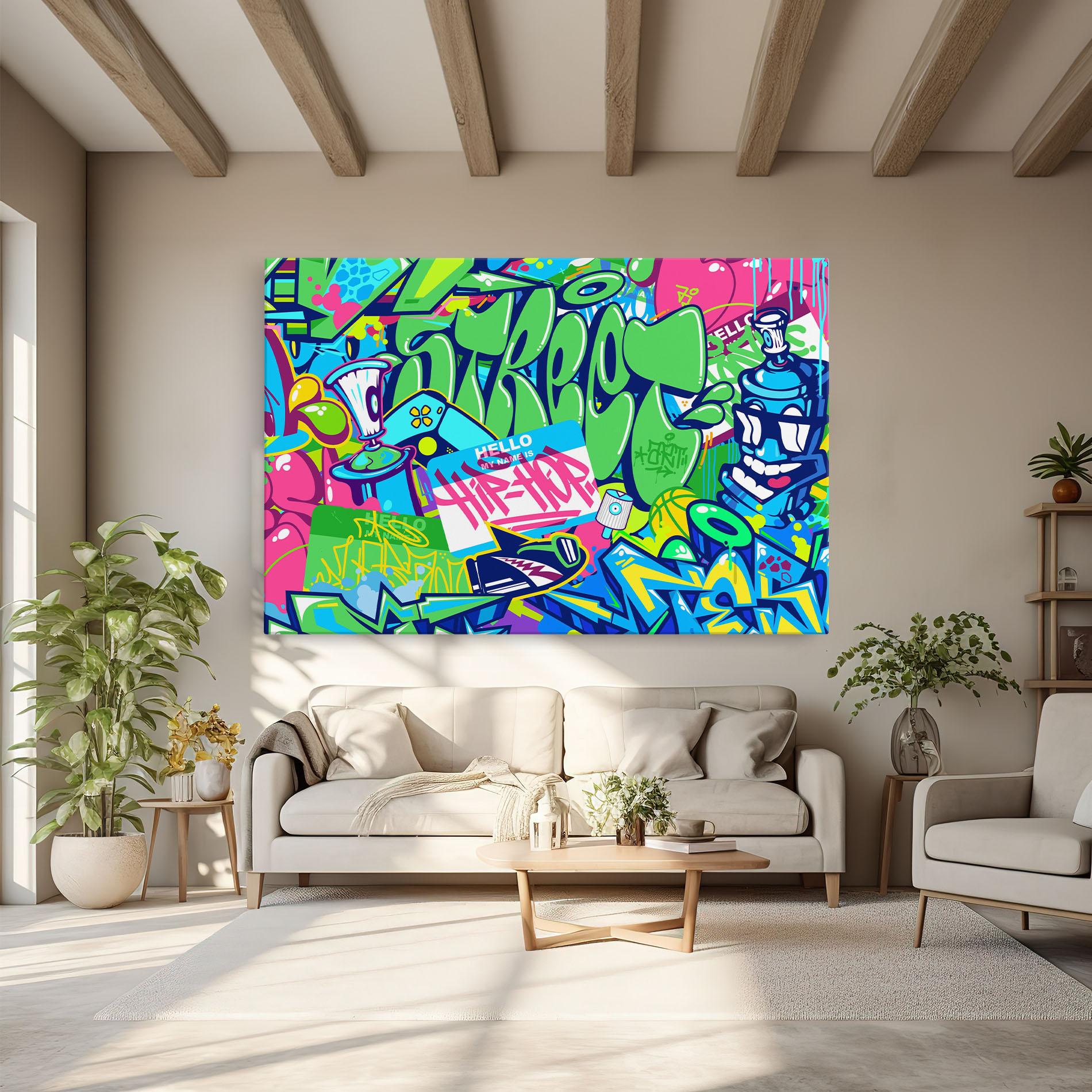 Tablou Canvas Colorful Hip Hop mockup 6