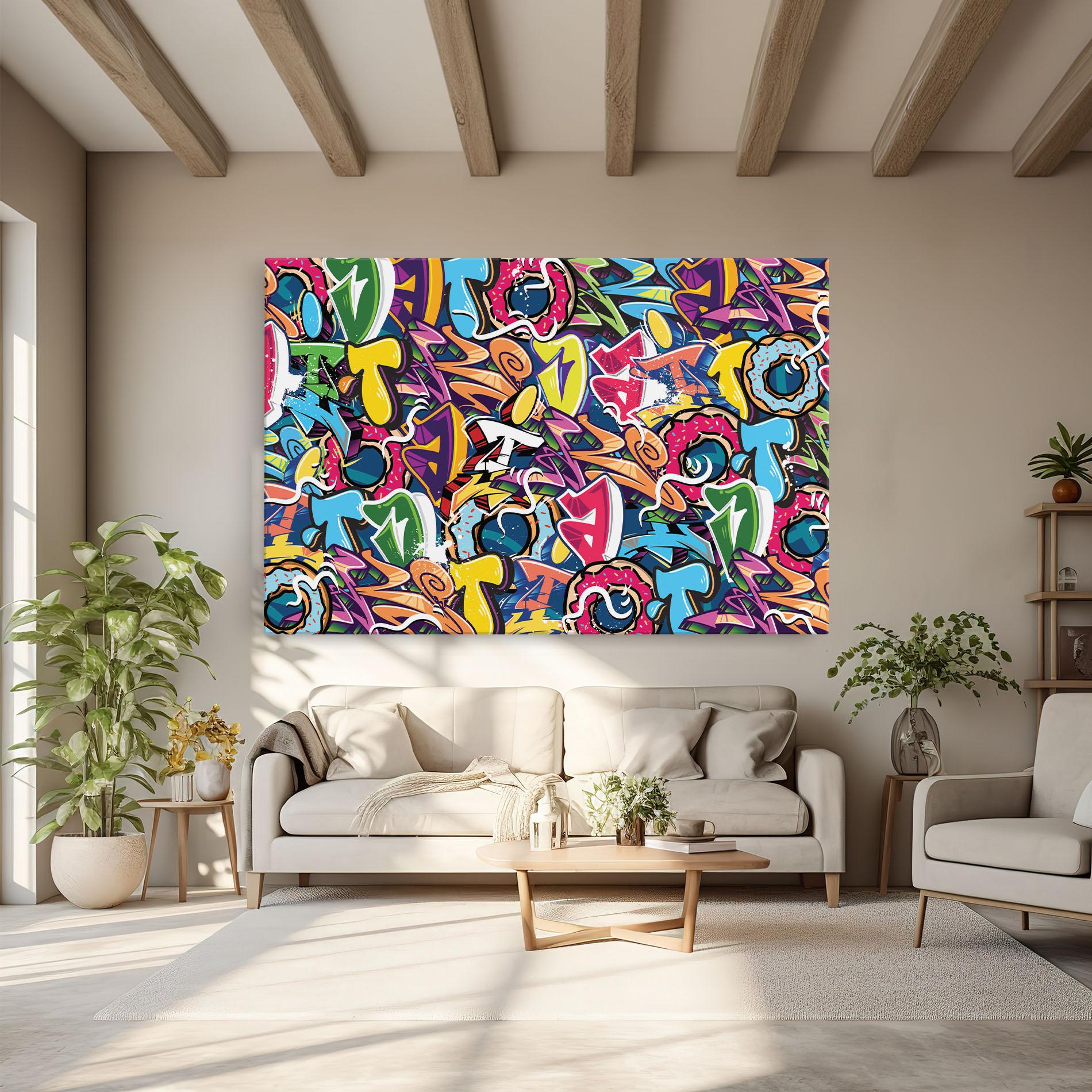 Tablou Canvas Graffiti Letters mockup 6