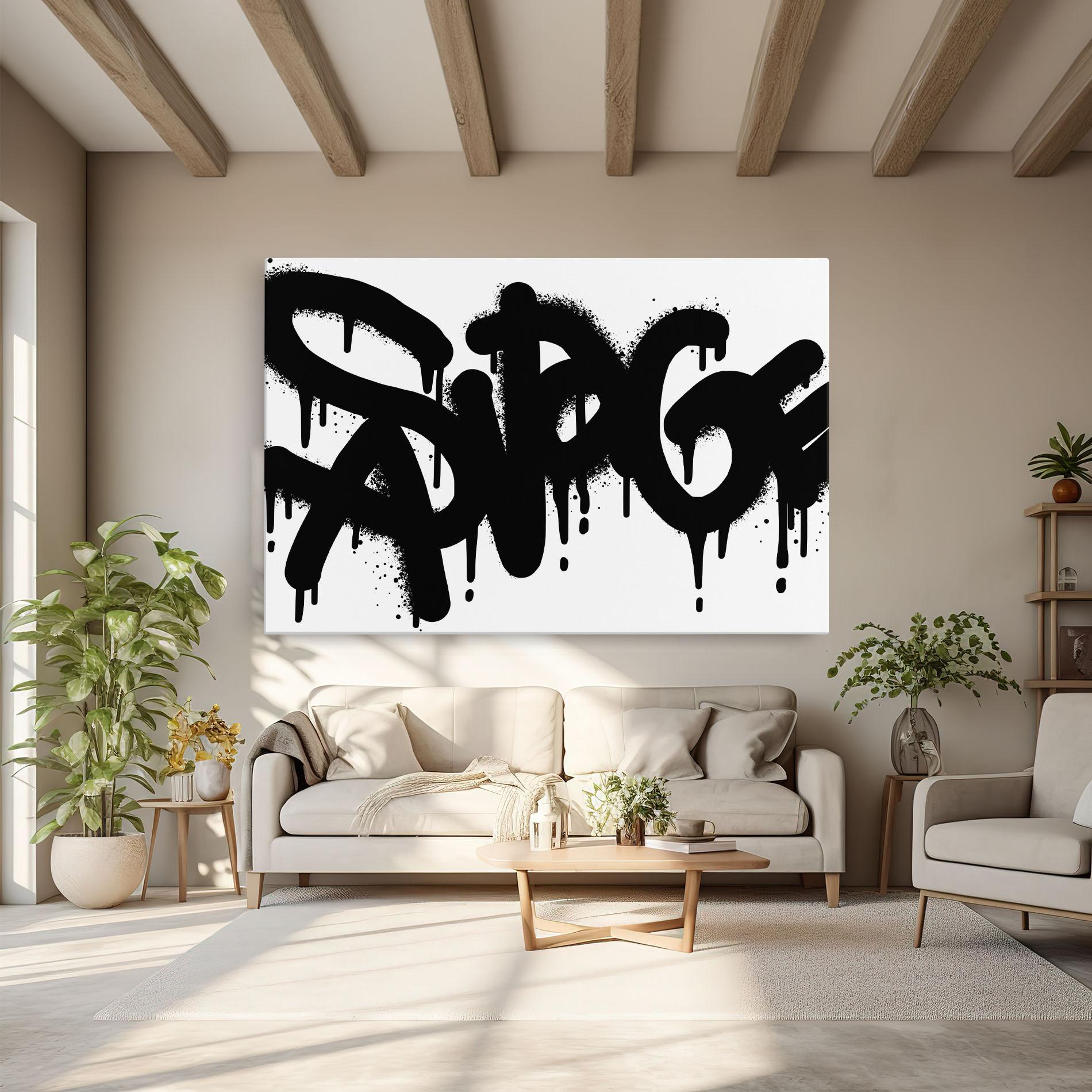 Tablou Canvas Graffiti Savage mockup 6