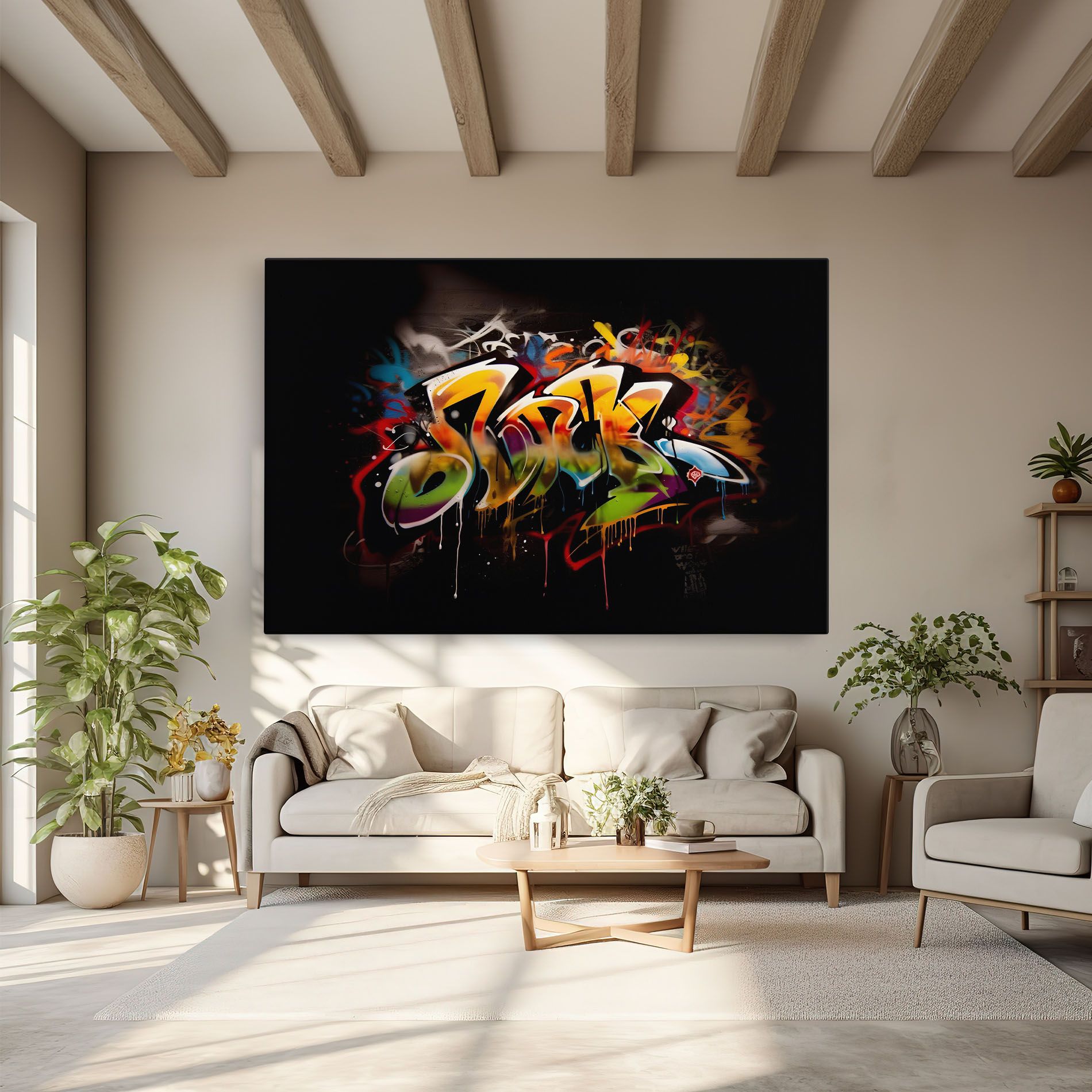 Graffiti Style Wall mockup 6