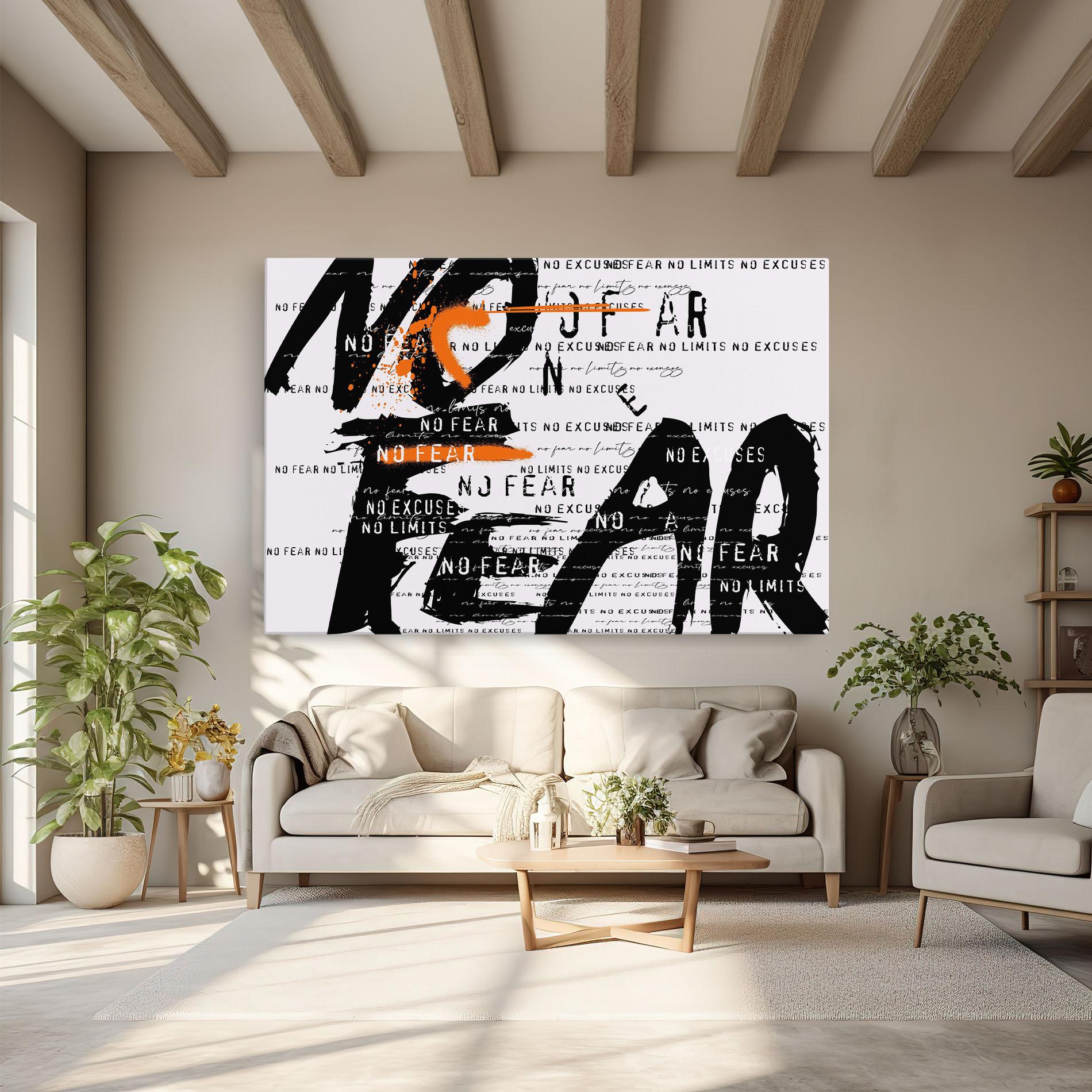 Tablou Canvas No Fear Graffiti mockup 6