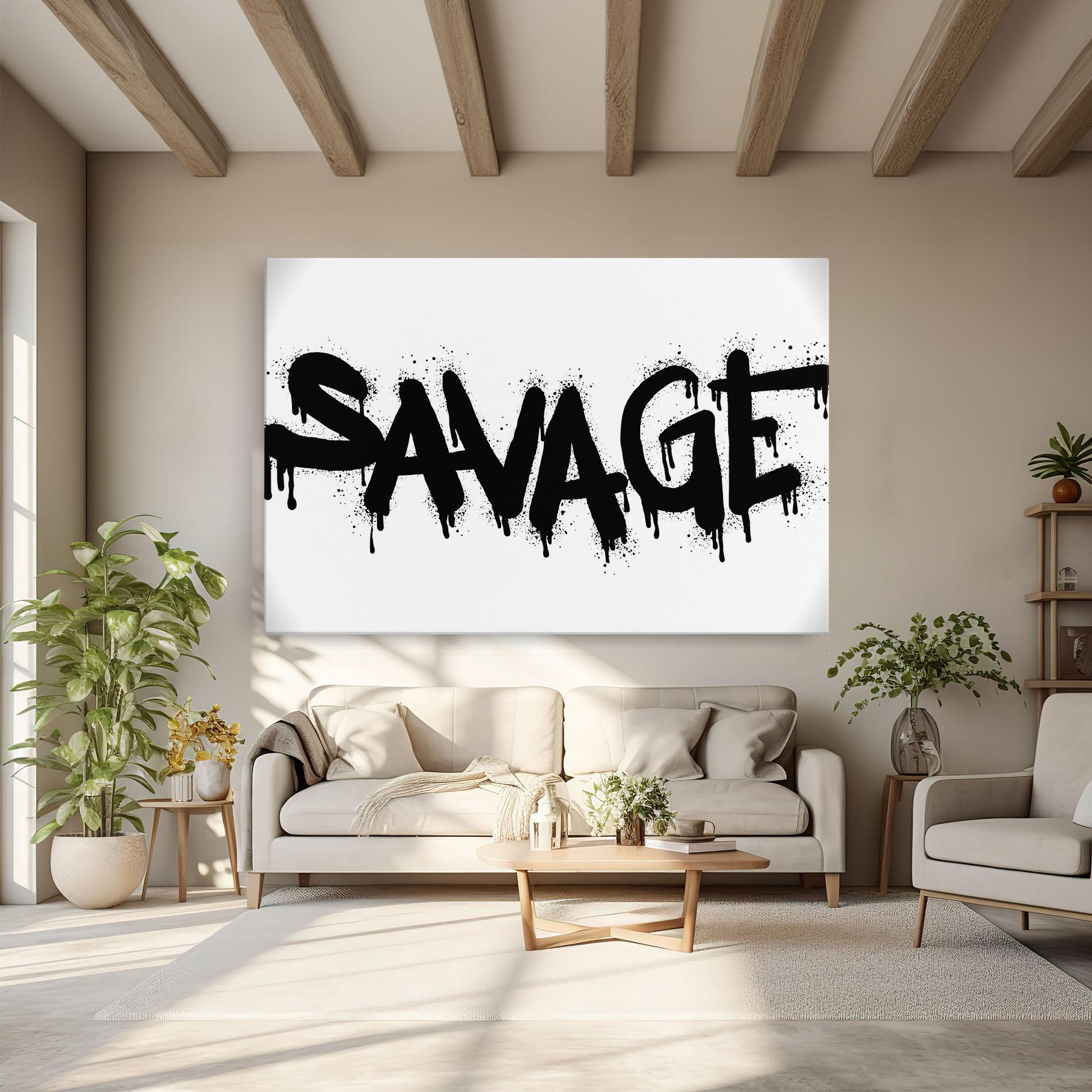 Tablou Canvas Savage Graffiti Spray mockup 6