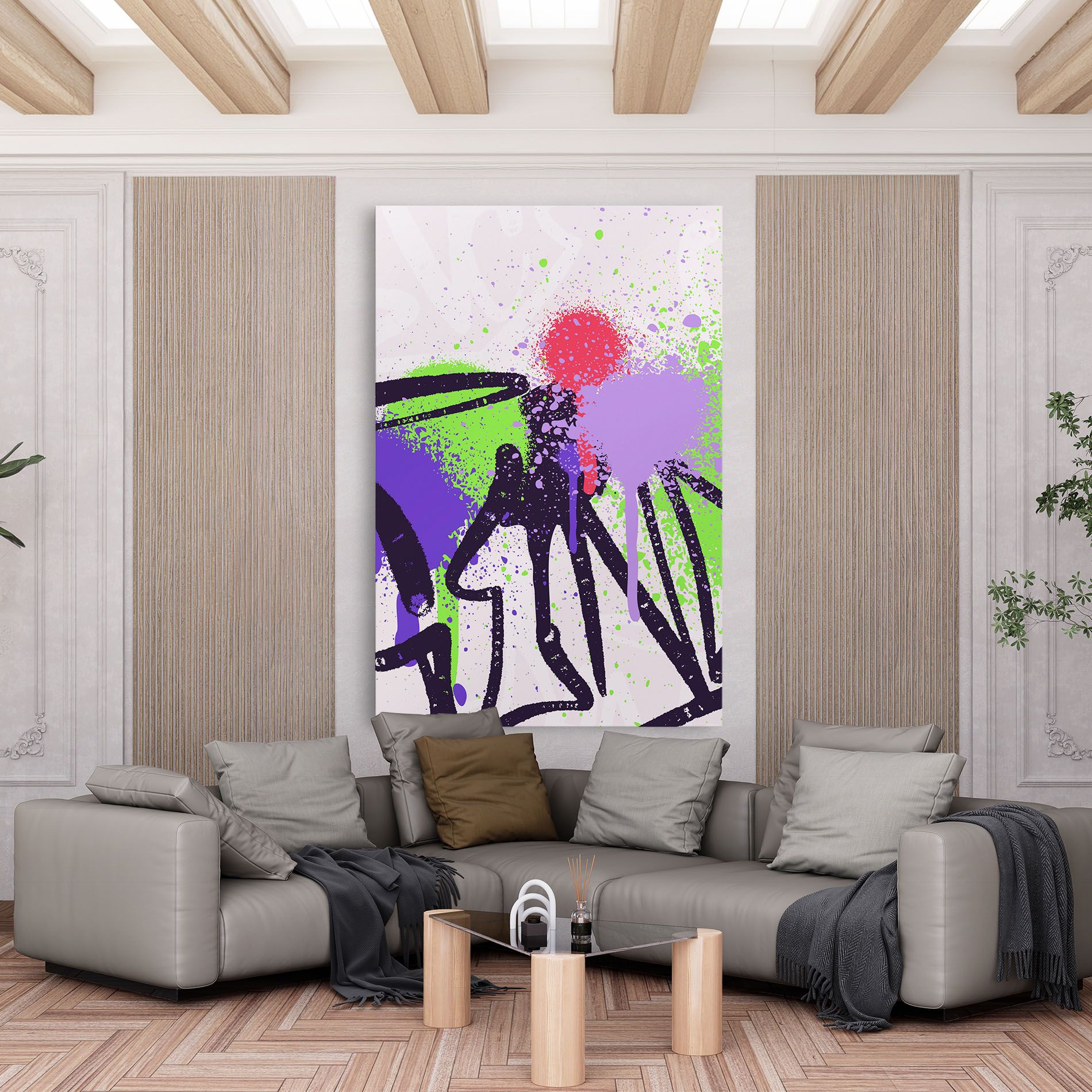 Green Purple Graffiti mockup 6