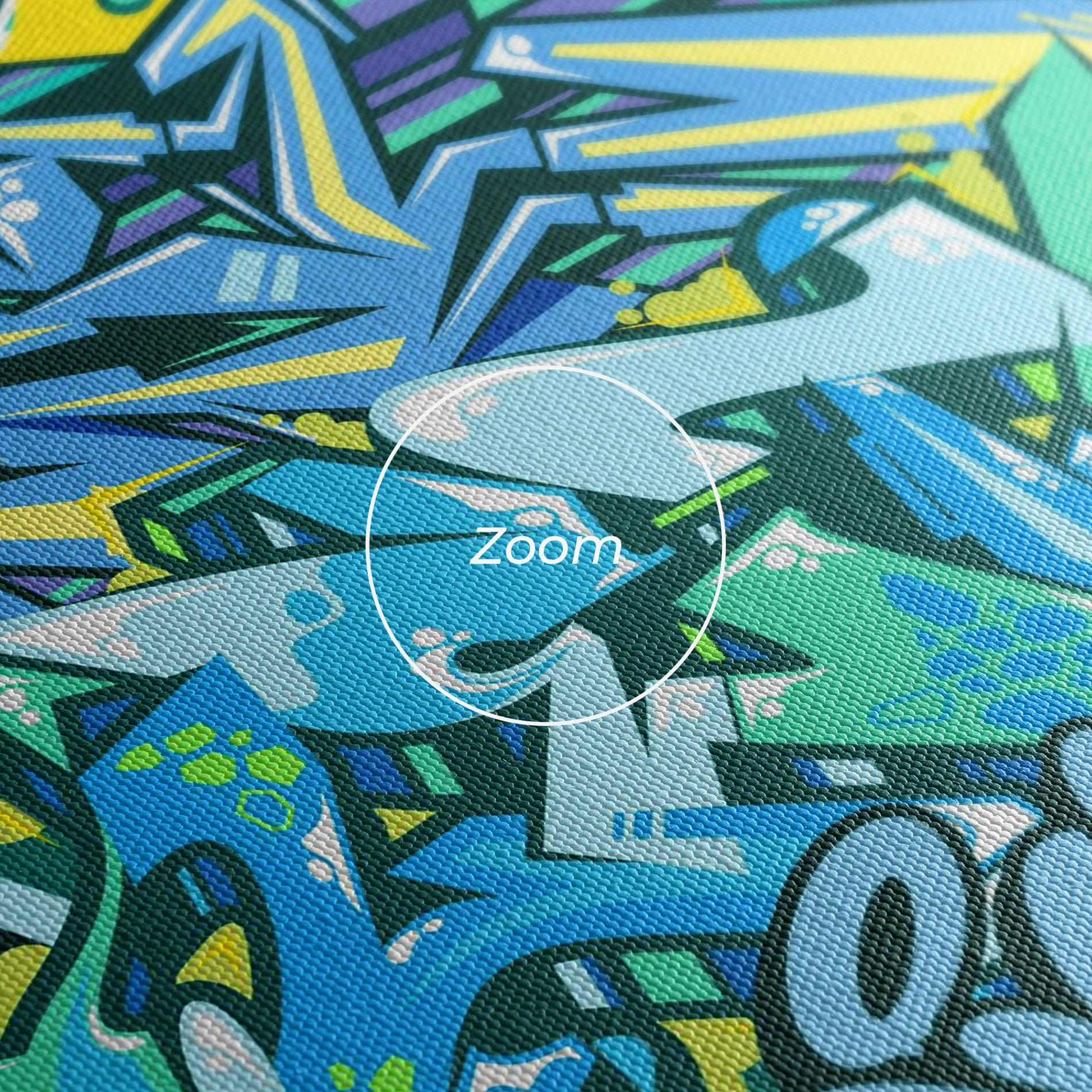 Tablou Canvas Be One Graffiti mockup 3