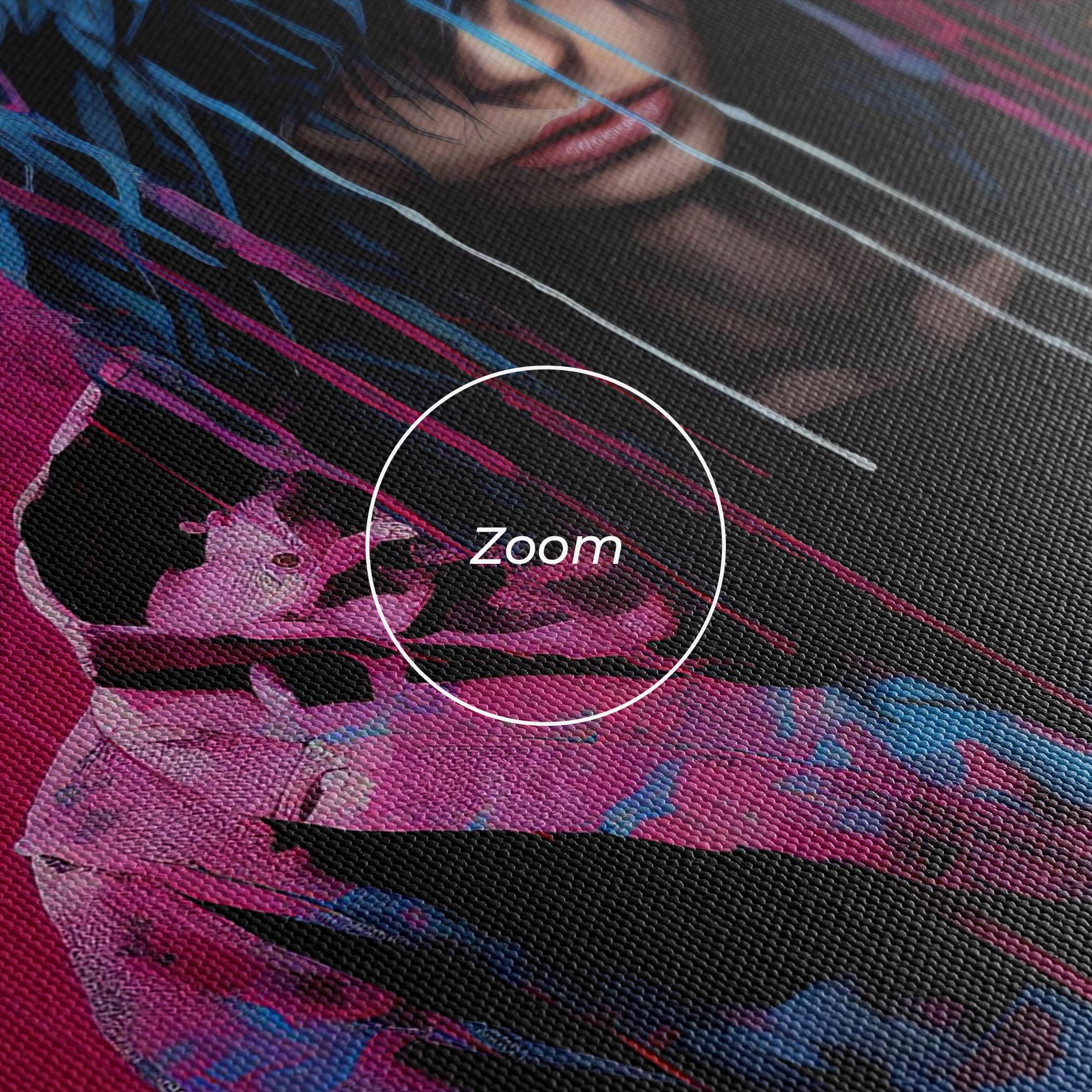 Tablou Canvas Blue Pink Falling Paint mockup 3