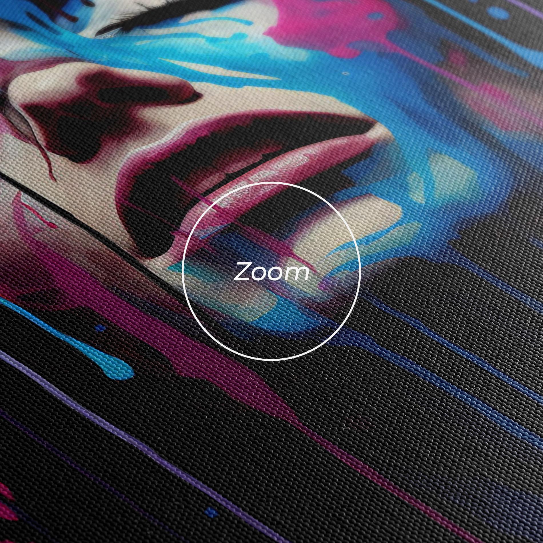 Tablou Canvas Blue Pink Woman mockup 3