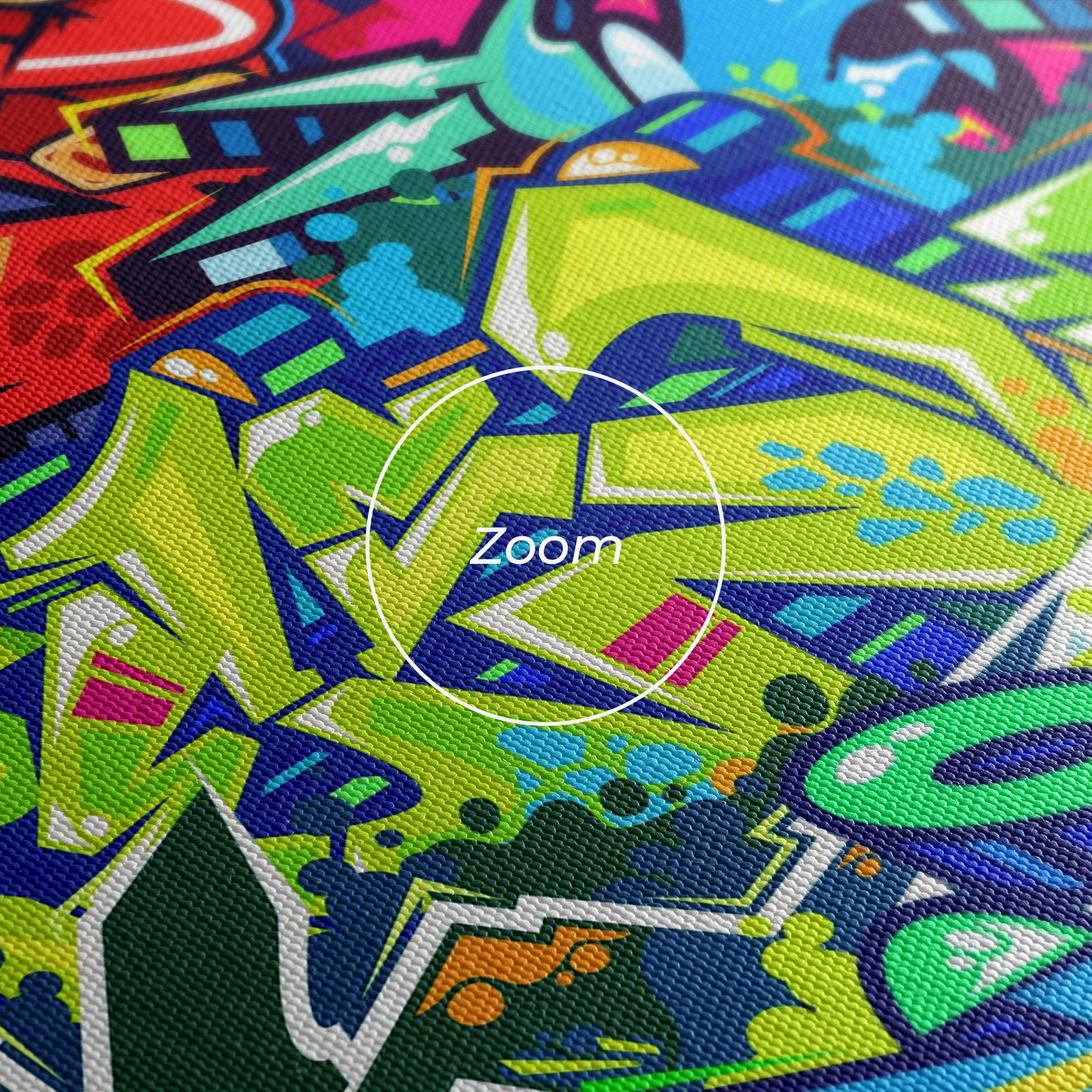 Tablou Canvas Colorful Graffiti mockup 3