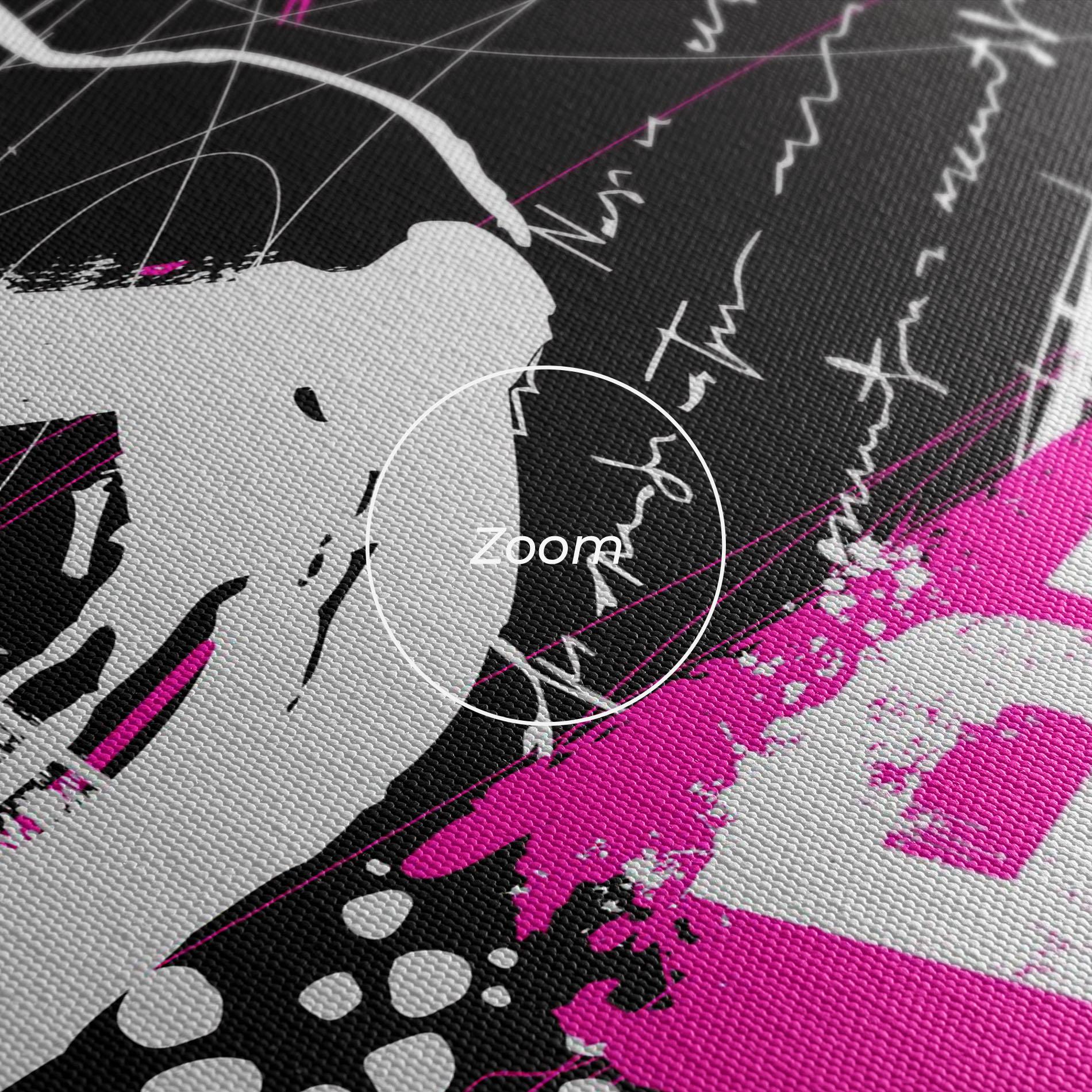 Tablou Canvas Graffiti Pink Peace mockup 3