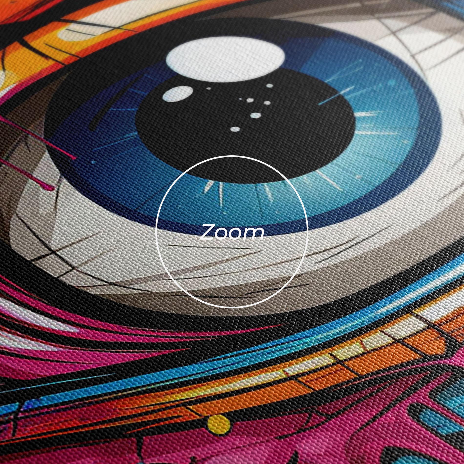 Tablou Canvas Graffitistyle Eye mockup 3