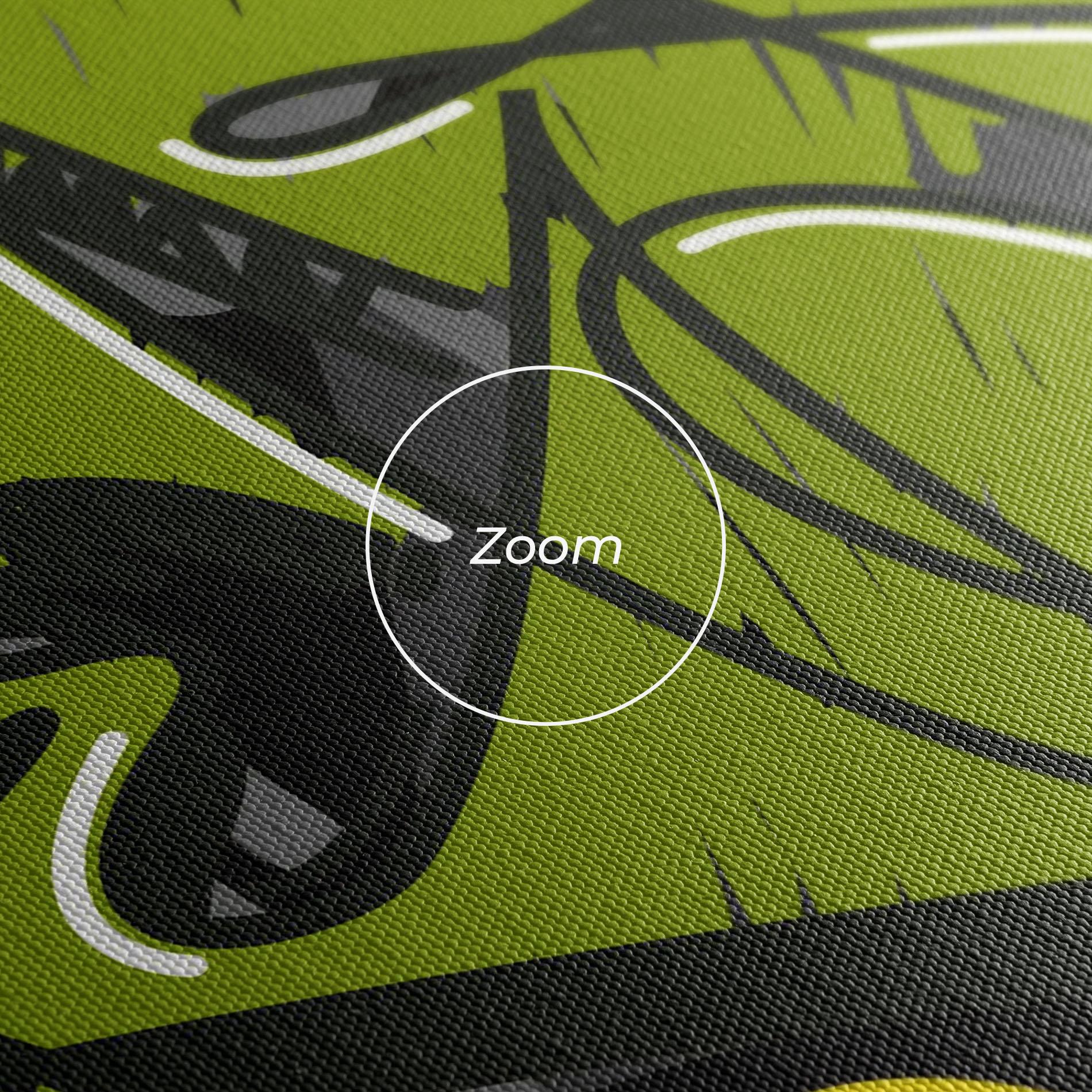 Tablou Canvas Green Grey Graffti mockup 3