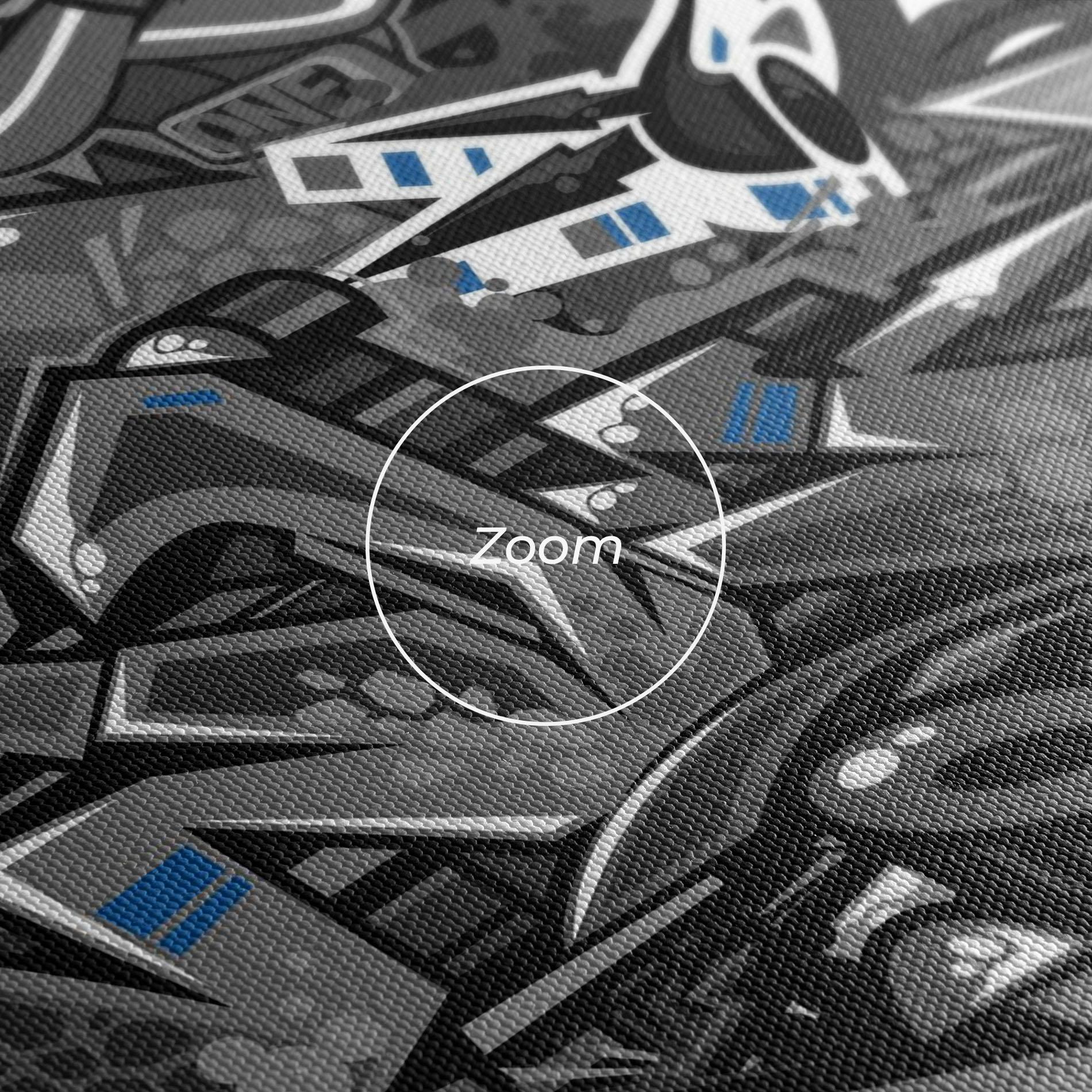 Tablou Canvas Grey Blue Graffiti mockup 3