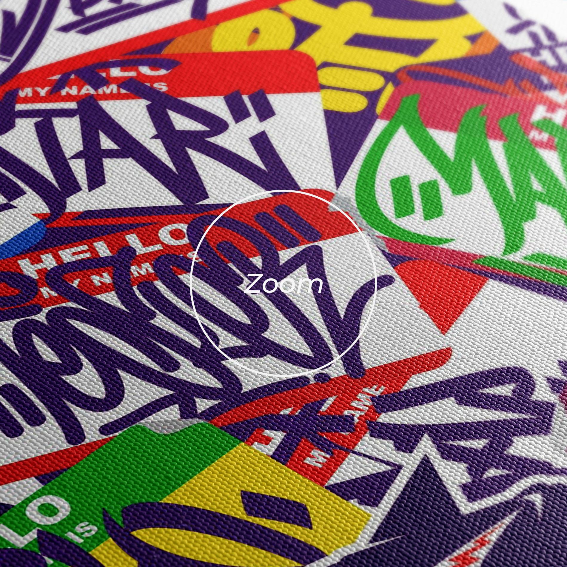 Tablou Canvas Hello Graffiti Name mockup 3