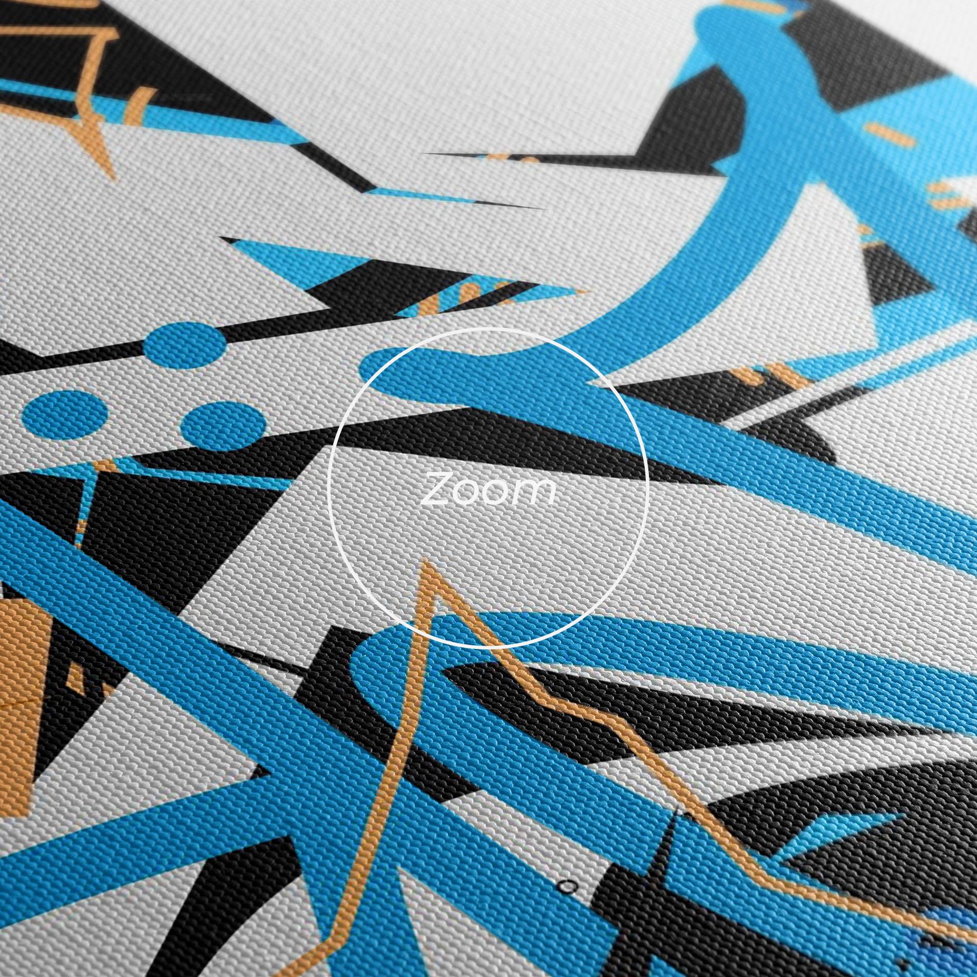 Tablou Canvas White Orange Graffiti mockup 3