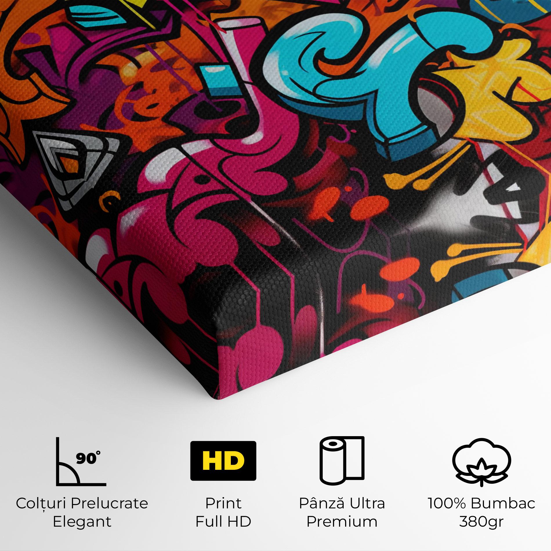 Tablou Canvas Abstract Graffiti mockup 4