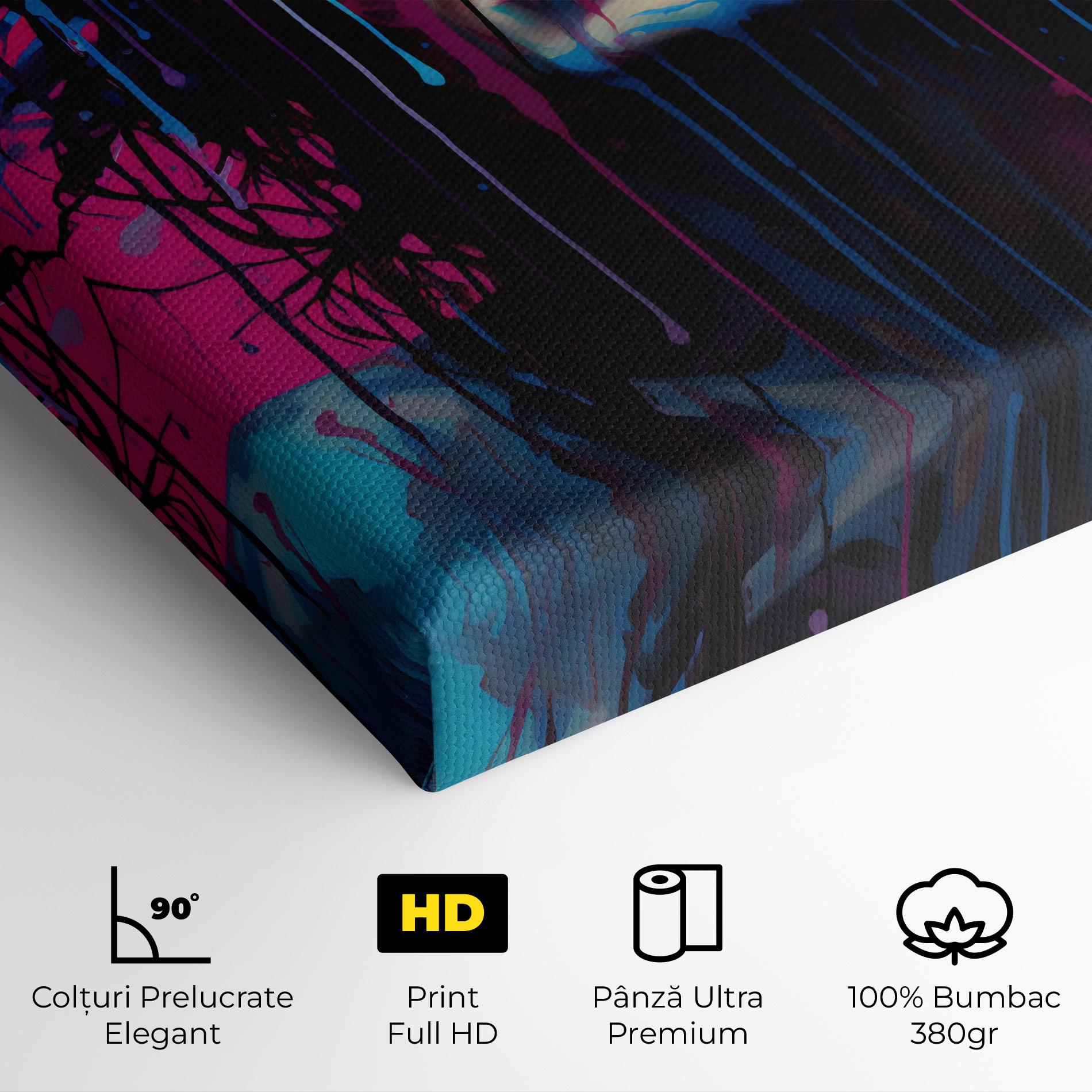 Tablou Canvas Blue Pink Woman mockup 4