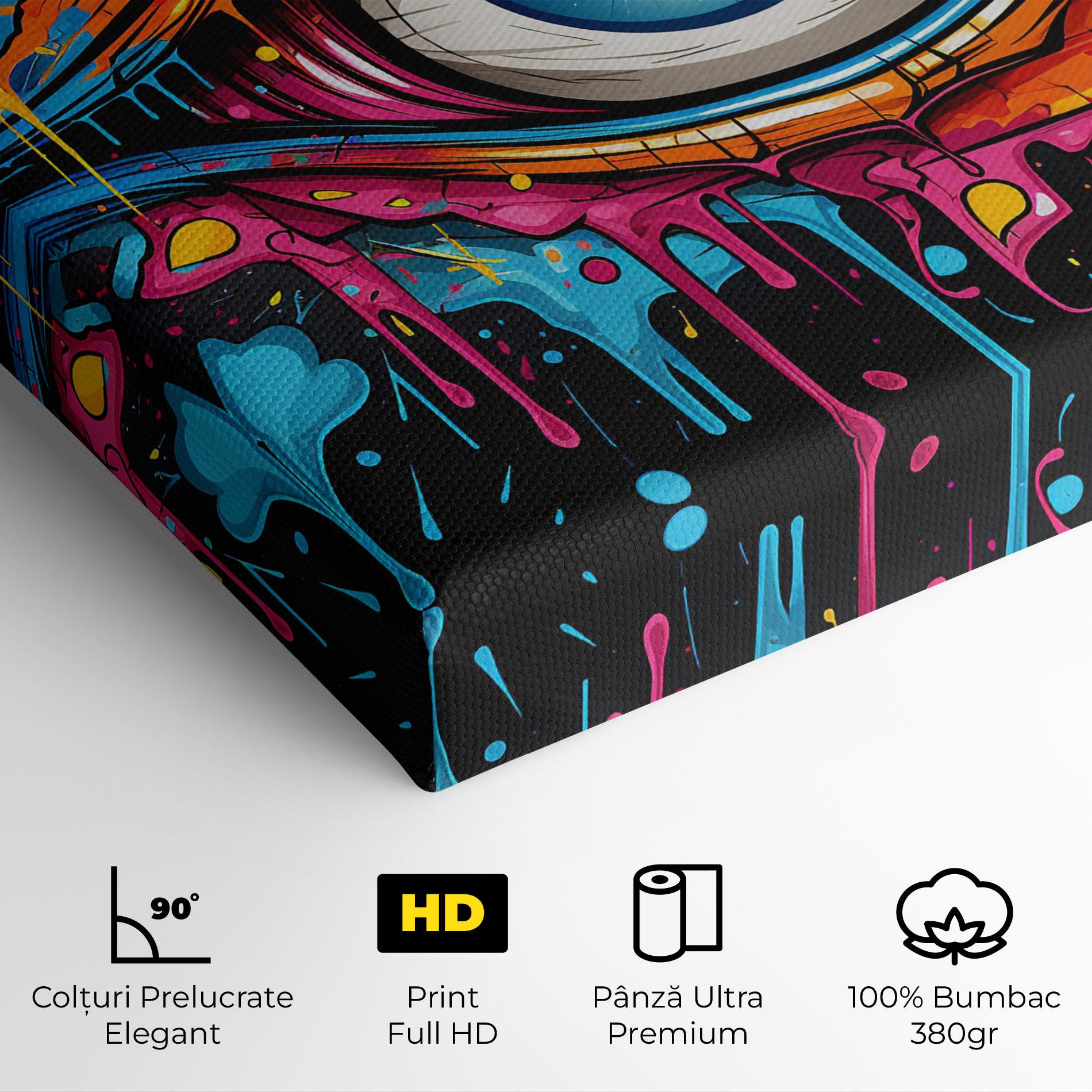 Tablou Canvas Graffitistyle Eye mockup 4