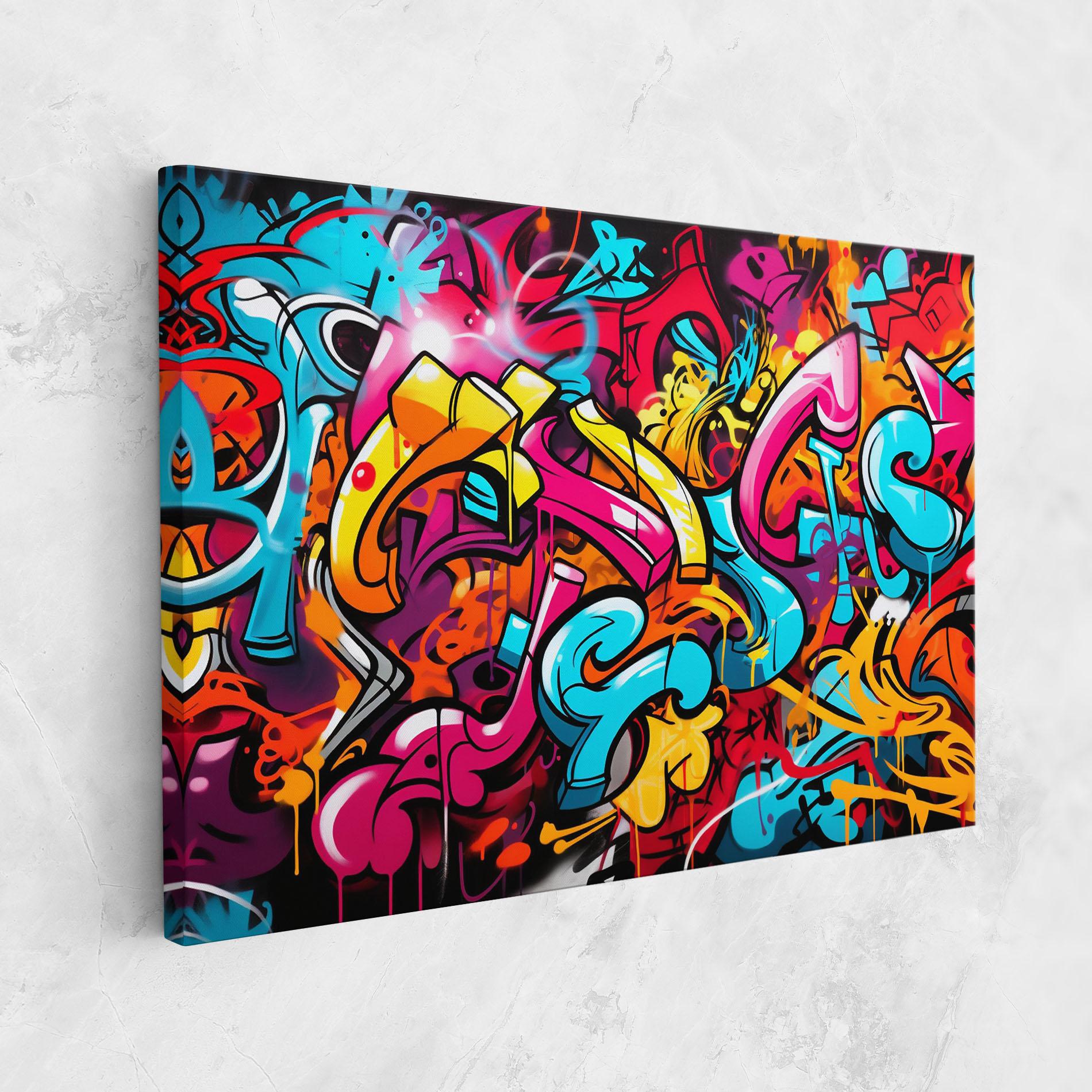 Tablou Canvas Abstract Graffiti mockup 1