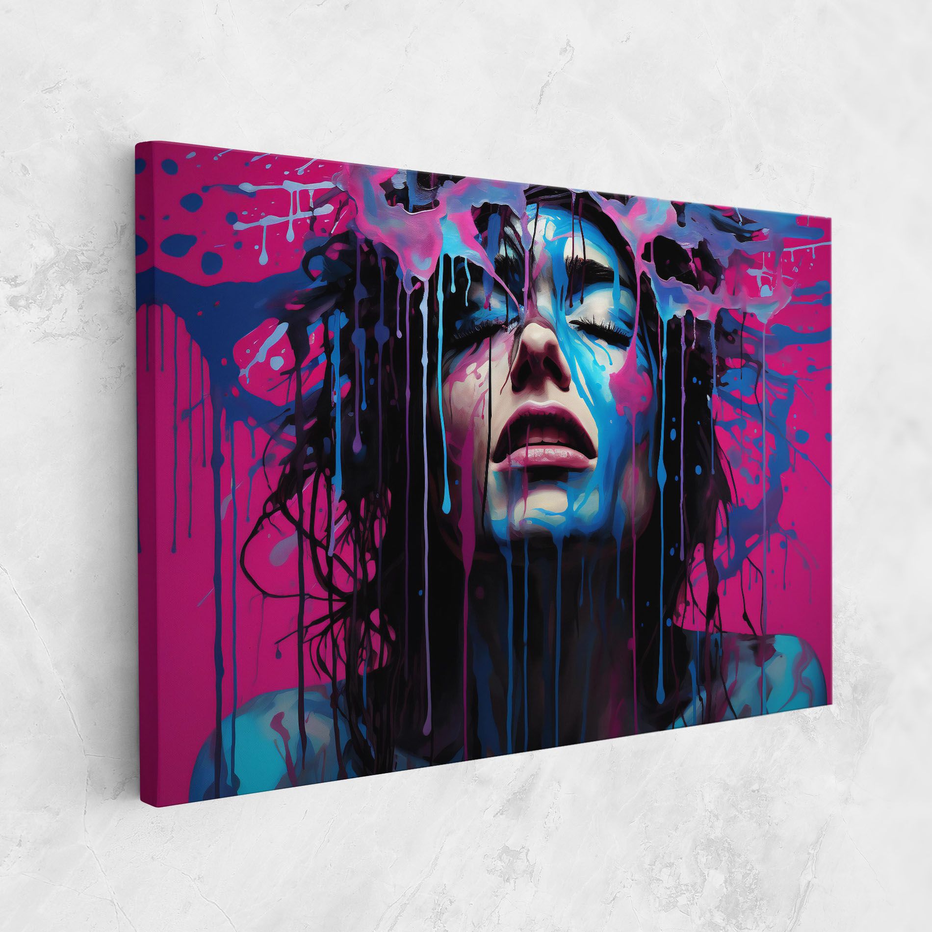 Blue Pink Woman mockup 1
