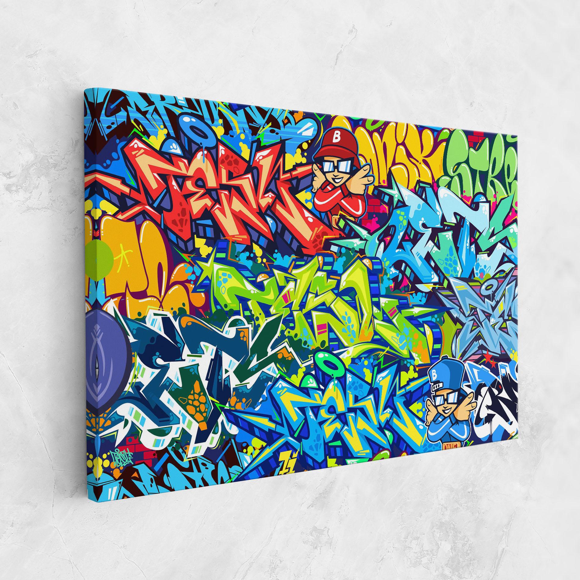 Tablou Canvas Colorful Graffiti mockup 1