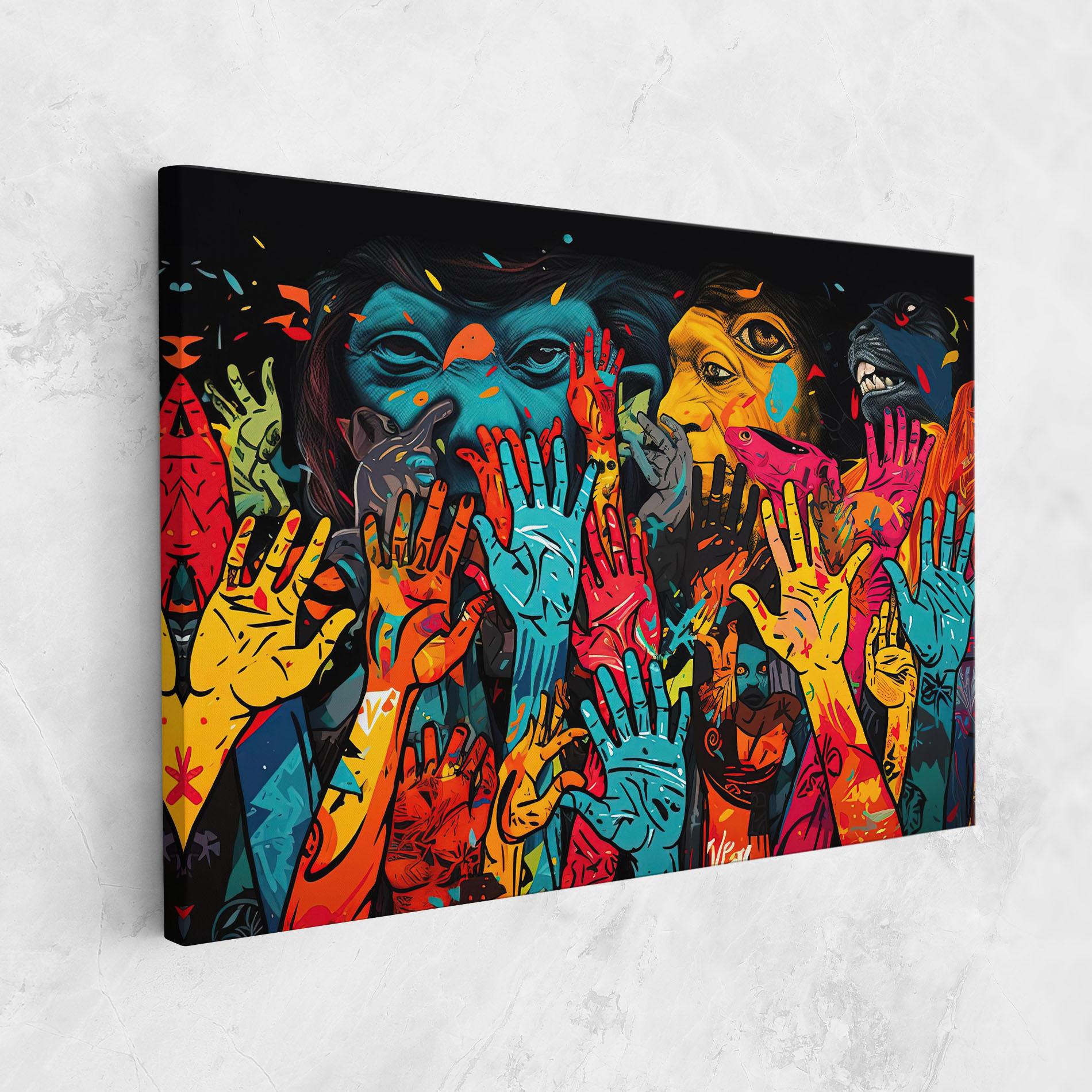 Tablou Canvas Colorful Hands mockup 1