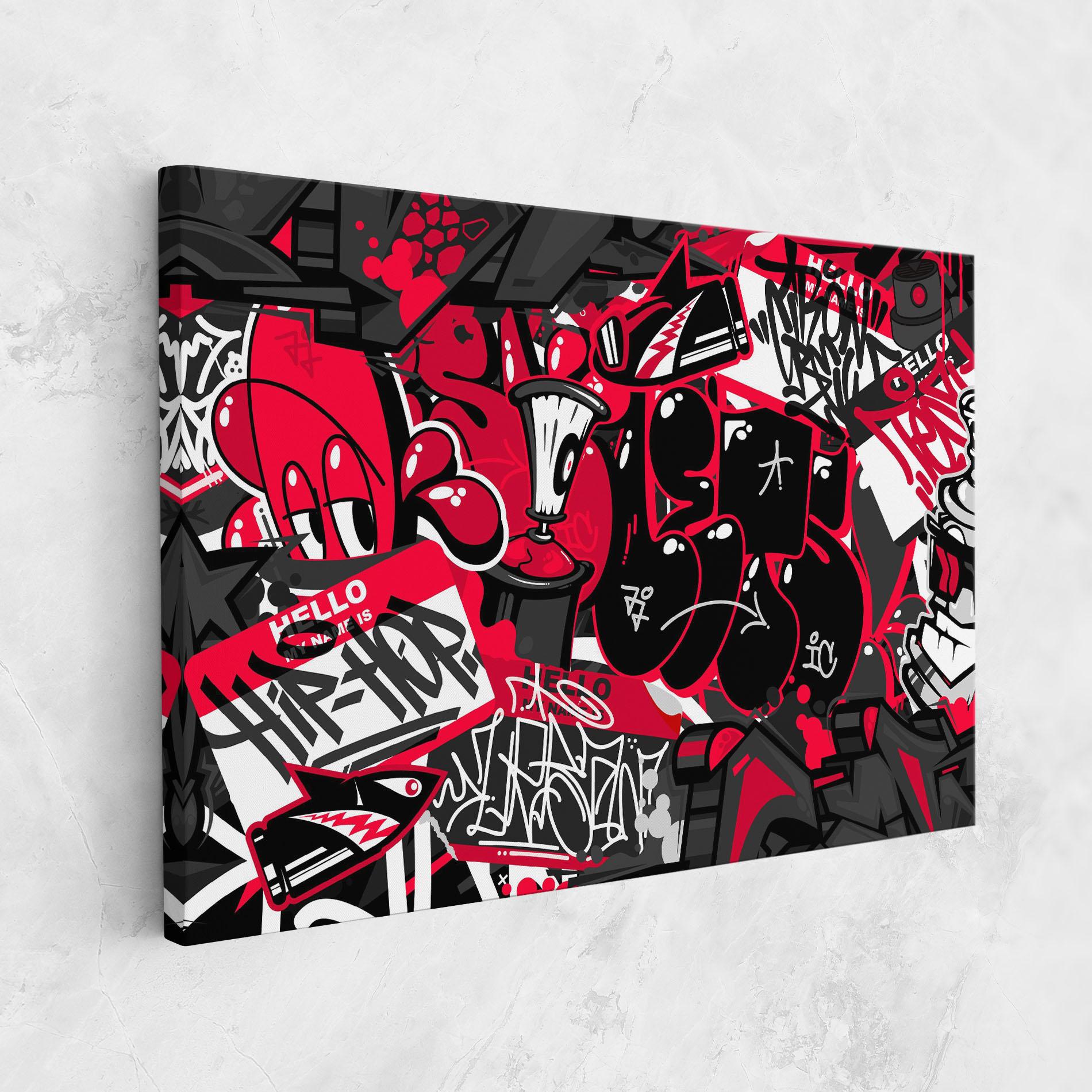 Tablou Canvas Hip Hop Graffiti mockup 1