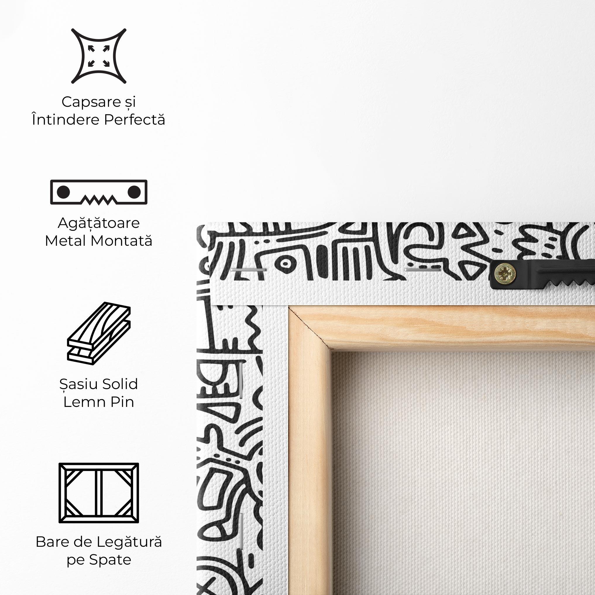 Tablou Canvas Doodle Black Line mockup 5