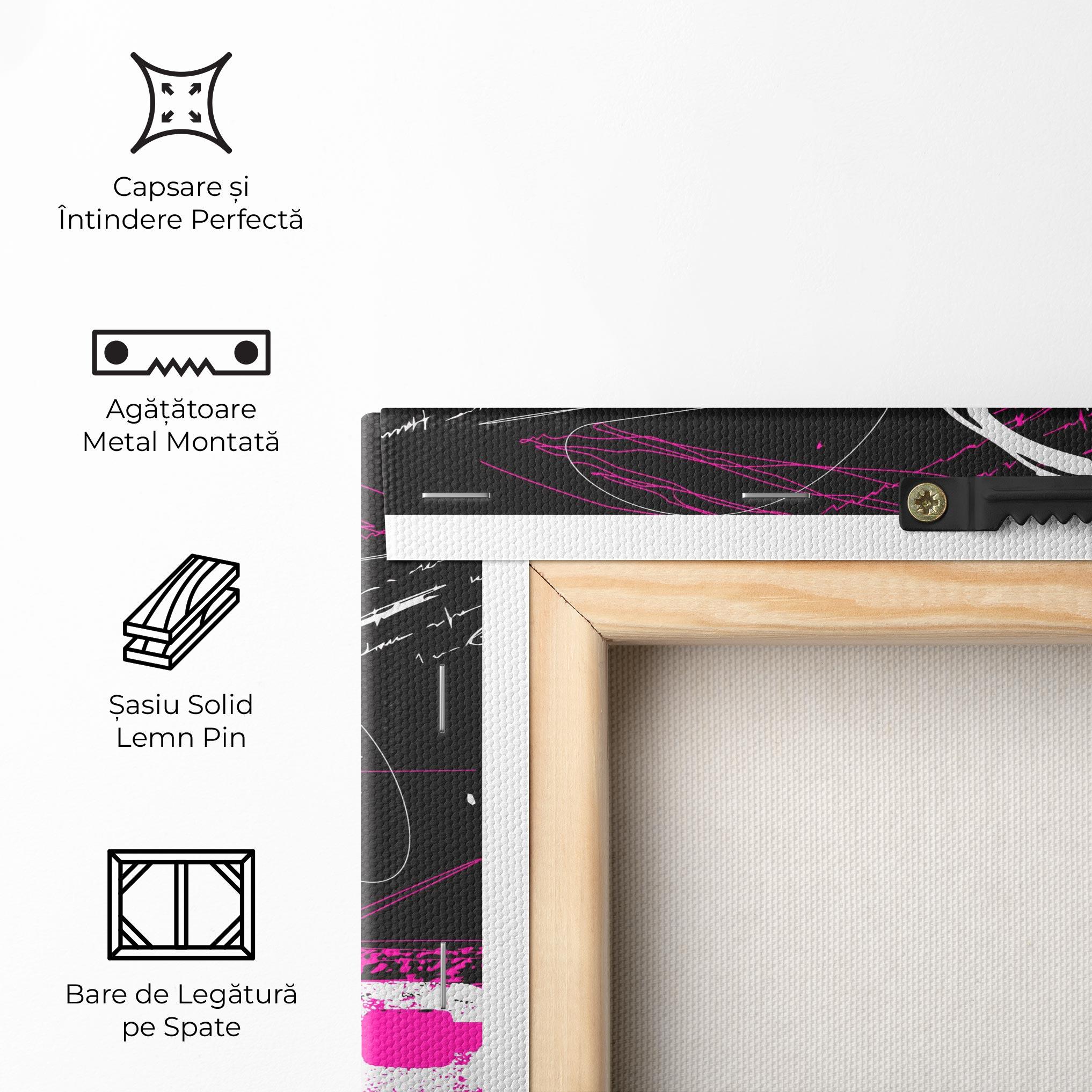 Tablou Canvas Graffiti Pink Peace mockup 5