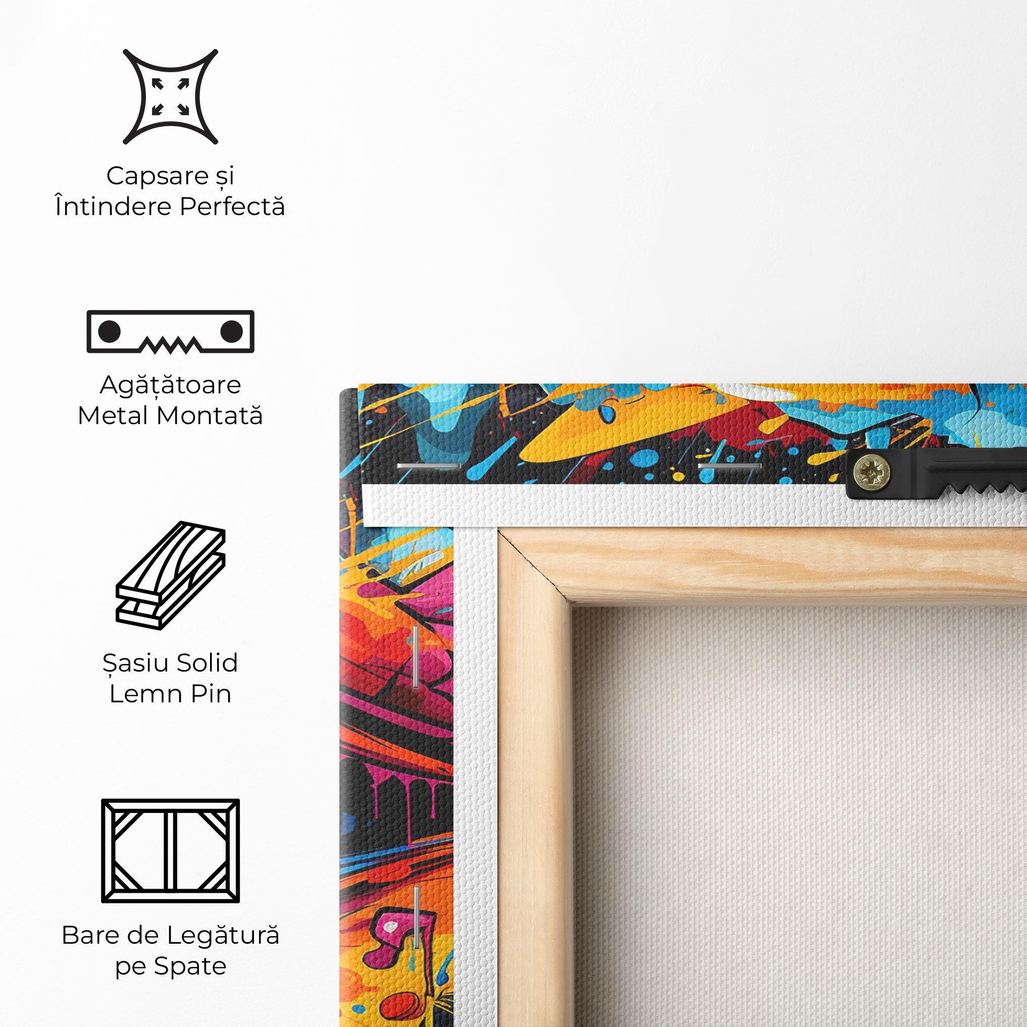Tablou Canvas Graffitistyle Eye mockup 5