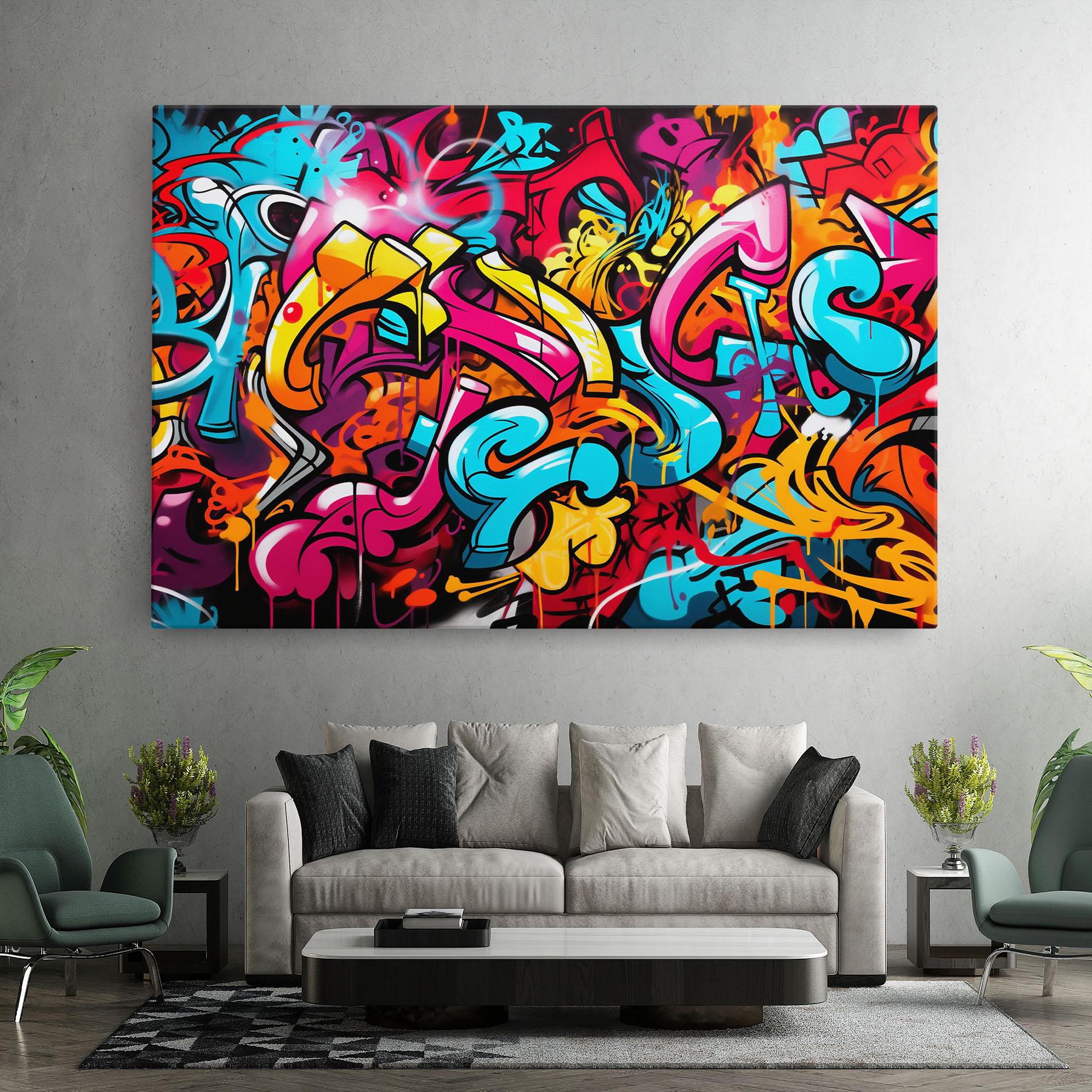 Tablou Canvas Abstract Graffiti mockup 7