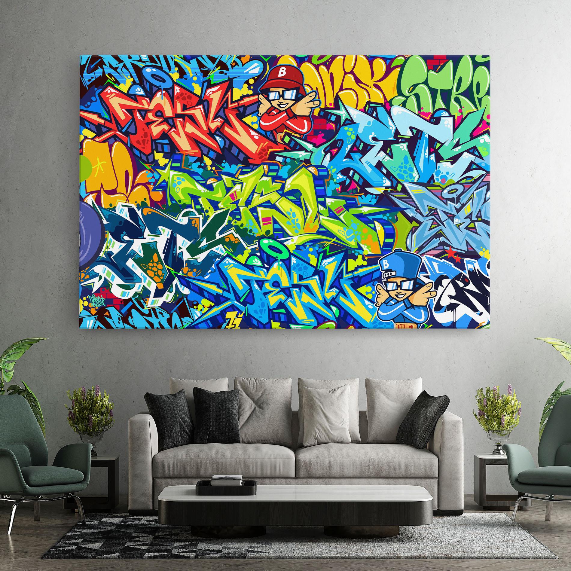 Tablou Canvas Colorful Graffiti mockup 7