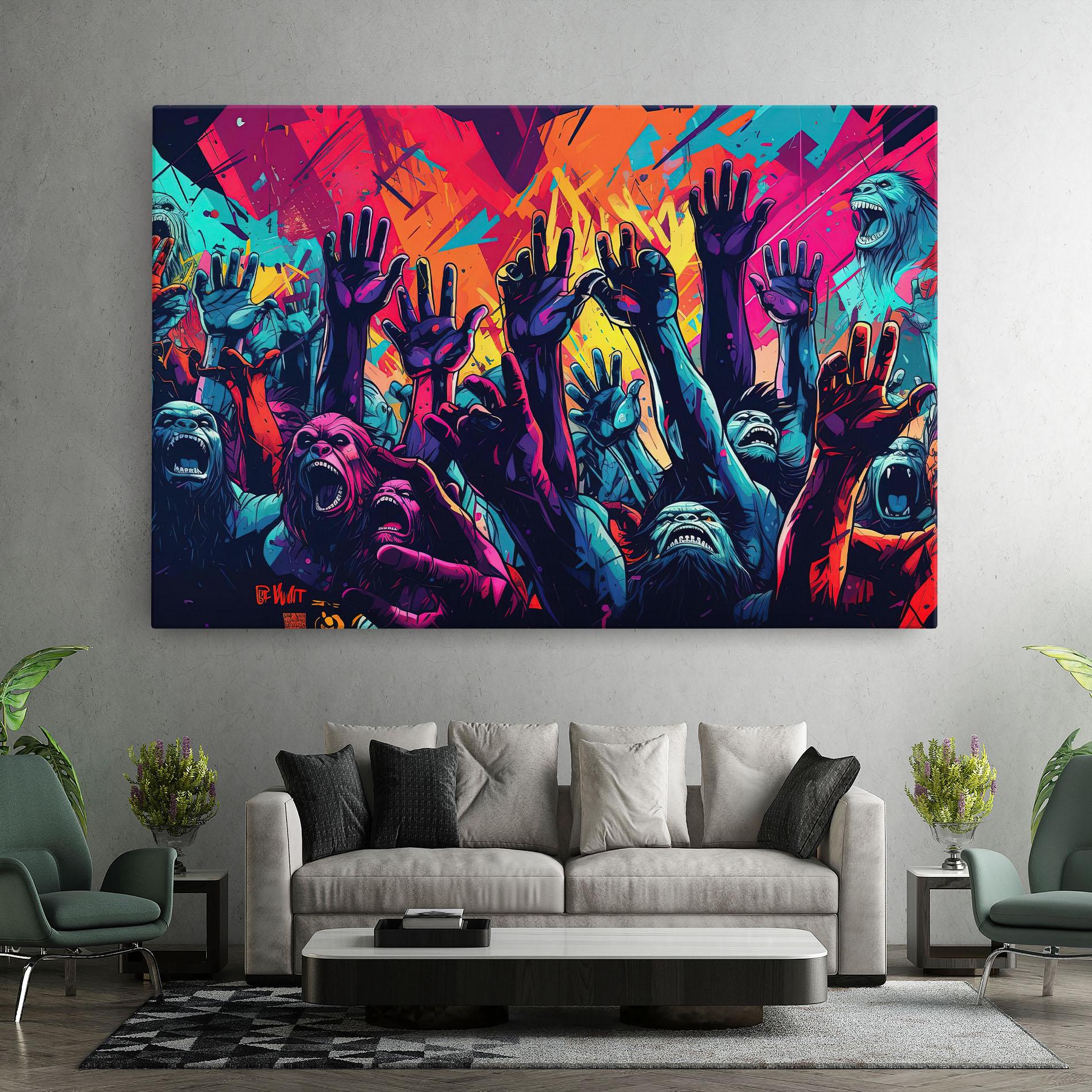 Tablou Canvas Graffiti Animals mockup 7