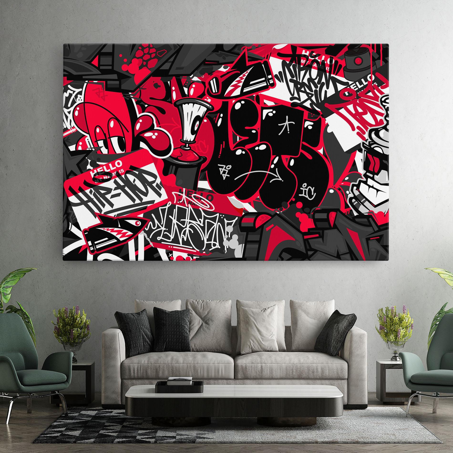 Tablou Canvas Hip Hop Graffiti mockup 7