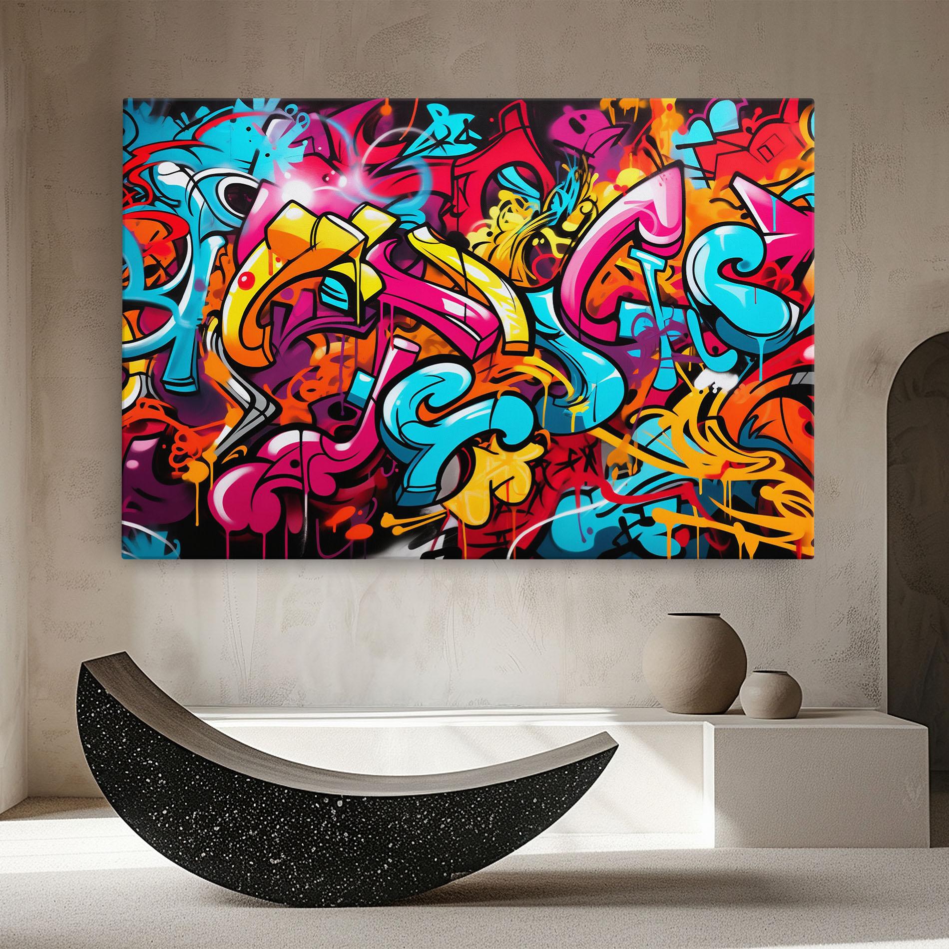 Tablou Canvas Abstract Graffiti mockup 8