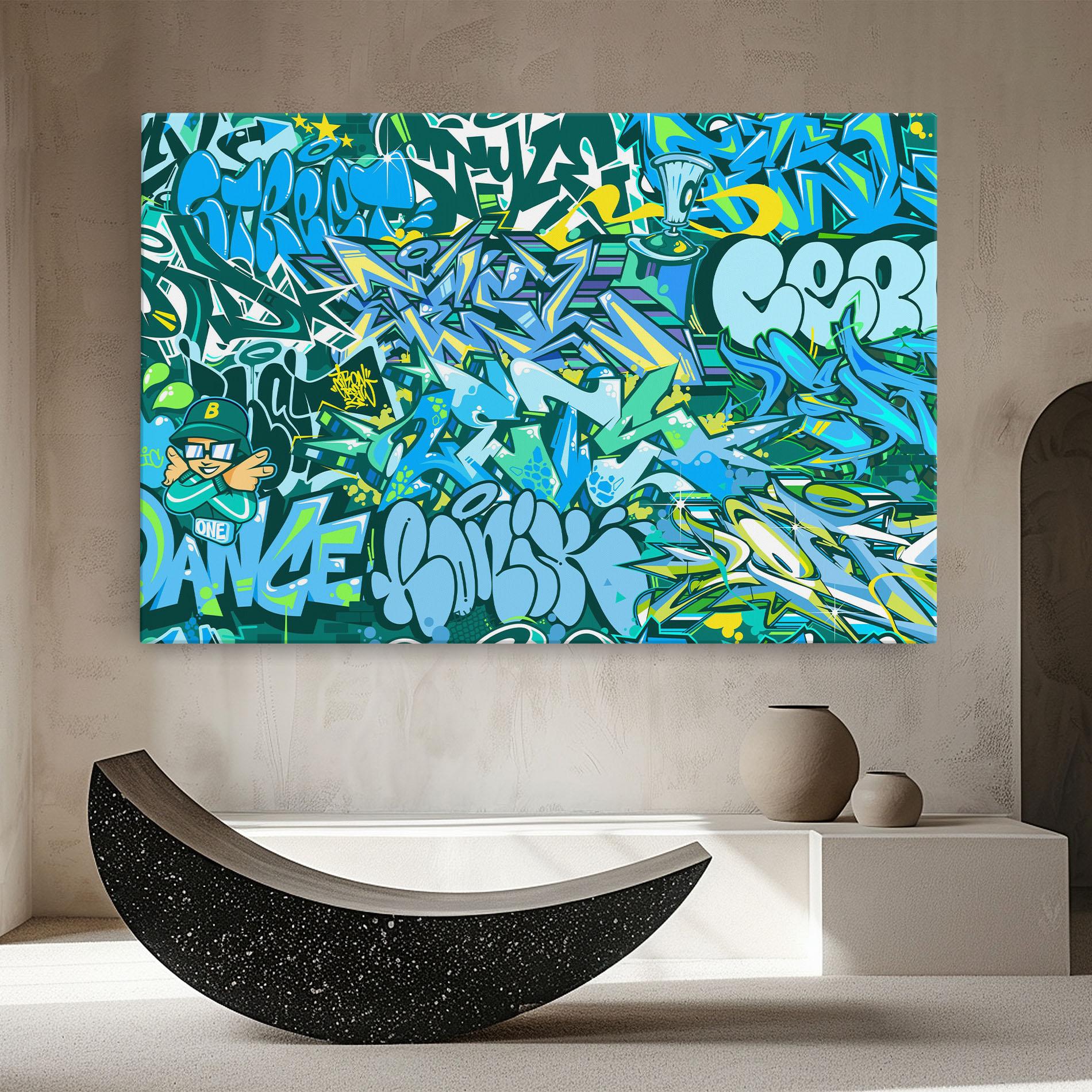 Tablou Canvas Be One Graffiti mockup 8