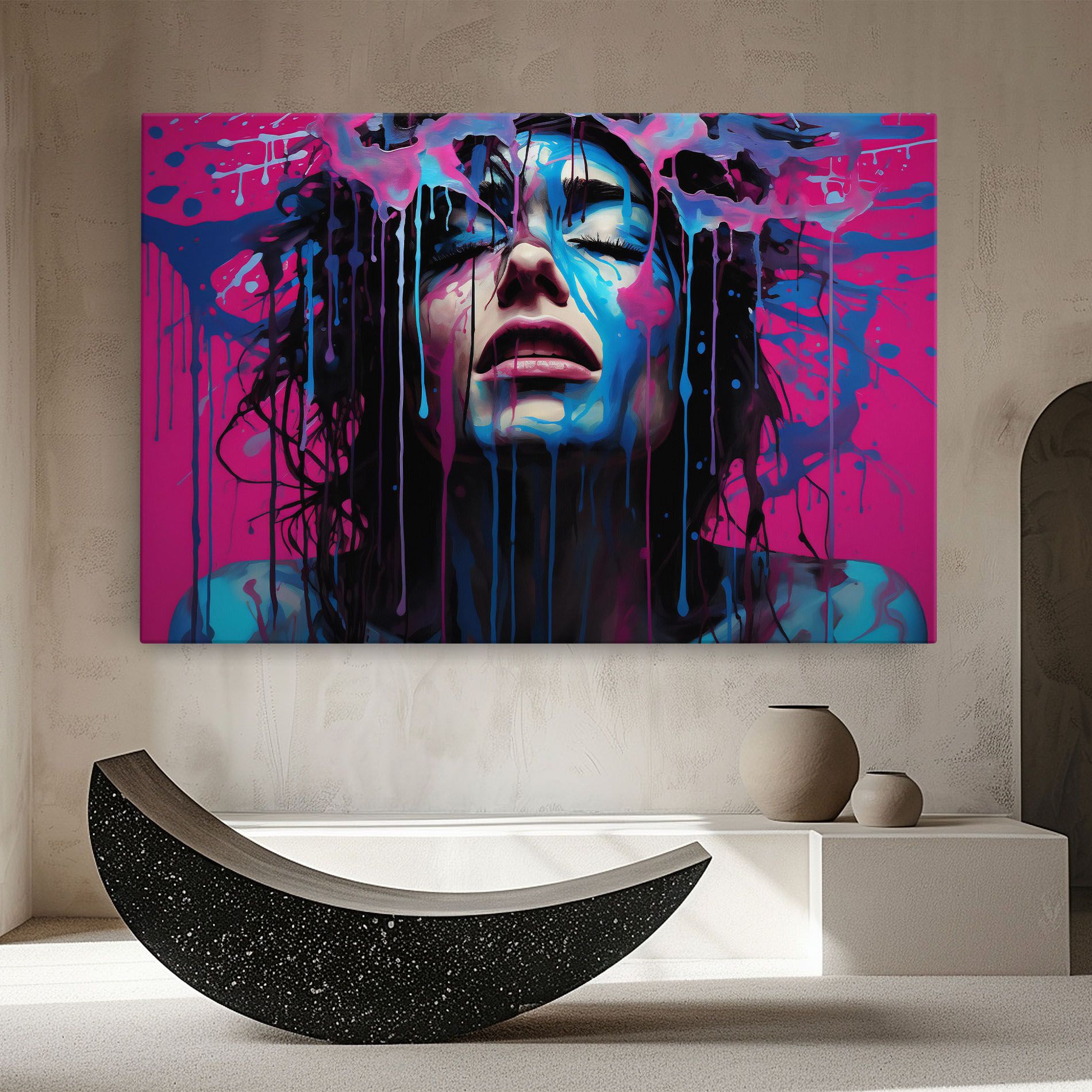 Blue Pink Woman mockup 8