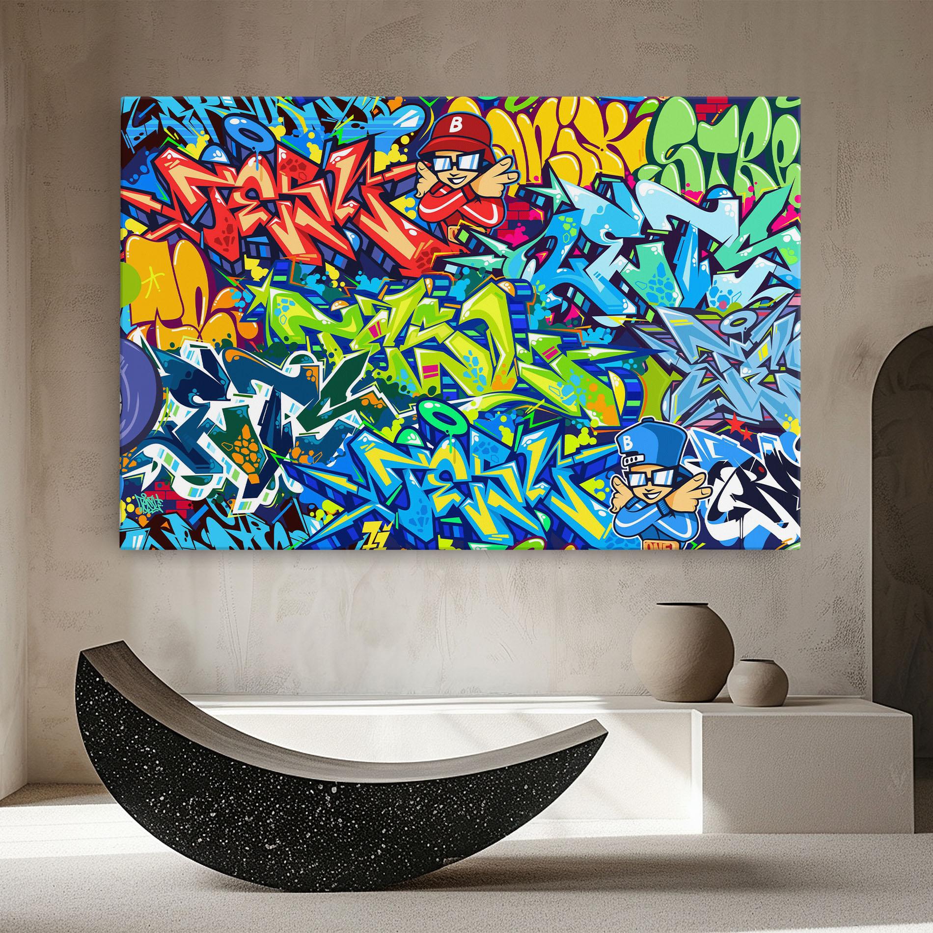 Tablou Canvas Colorful Graffiti mockup 8