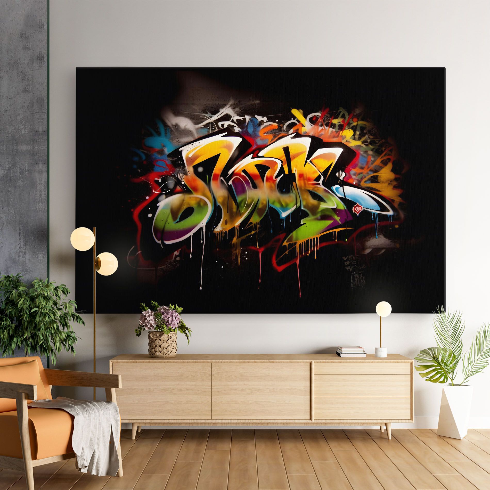 Graffiti Style Wall mockup 9