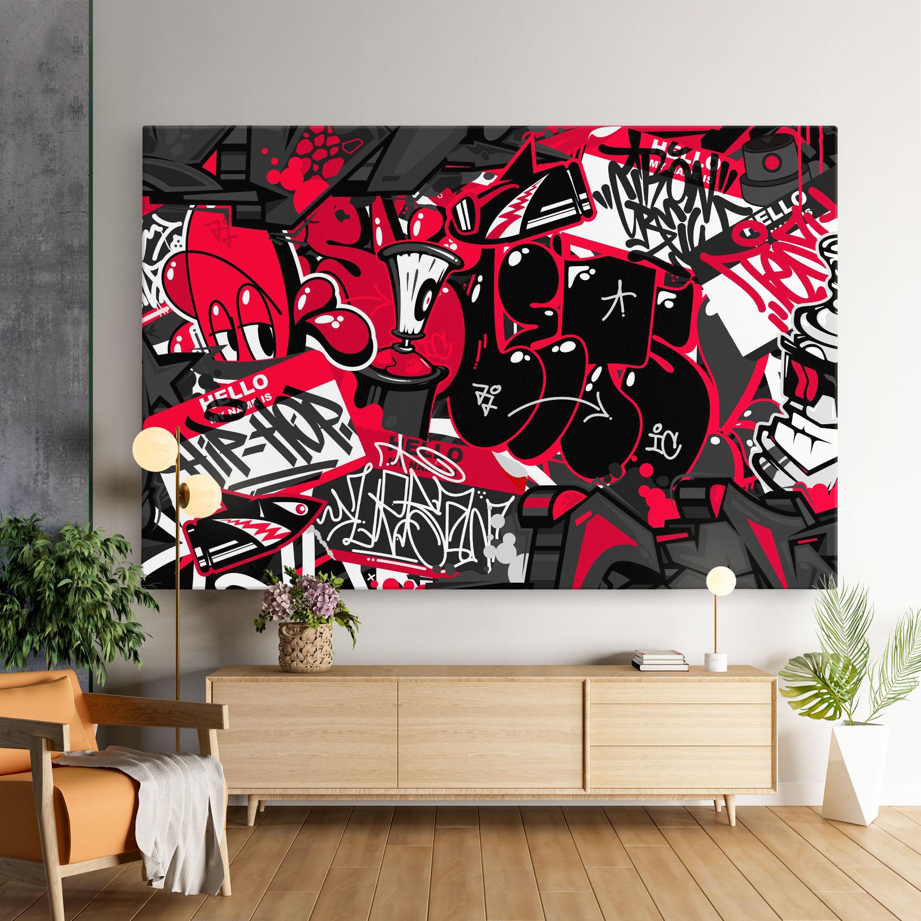 Tablou Canvas Hip Hop Graffiti mockup 9