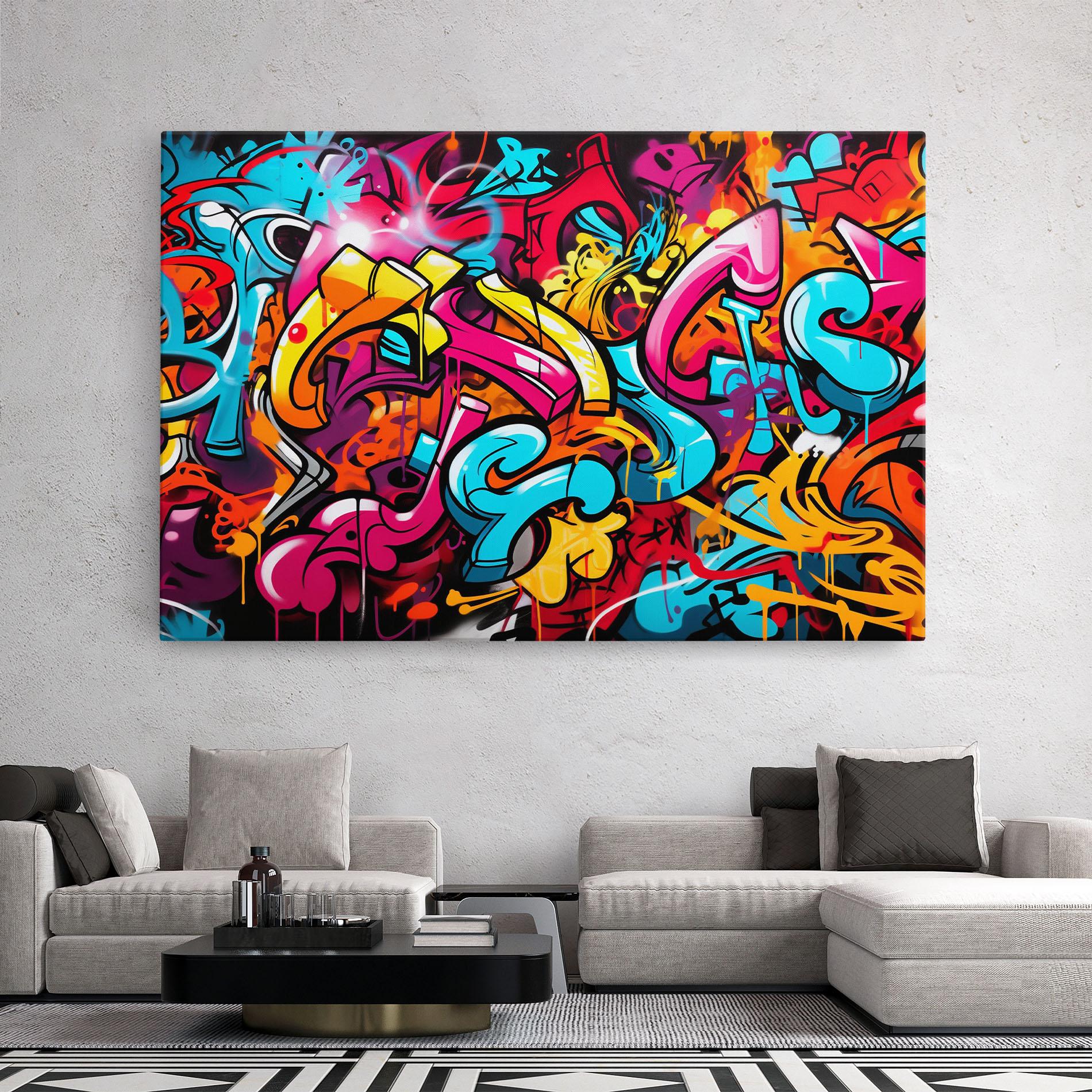 Tablou Canvas Abstract Graffiti mockup 2