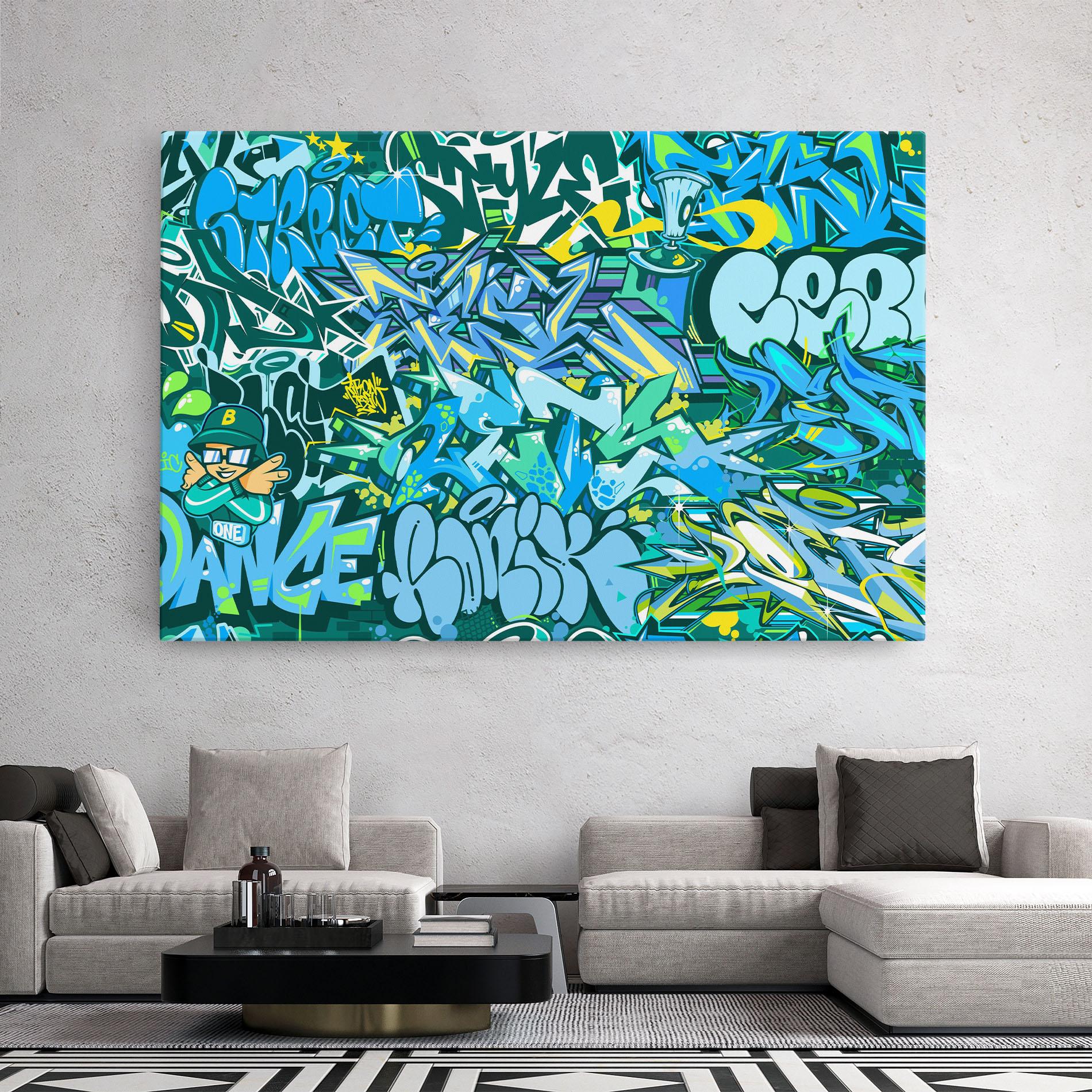 Tablou Canvas Be One Graffiti mockup 2