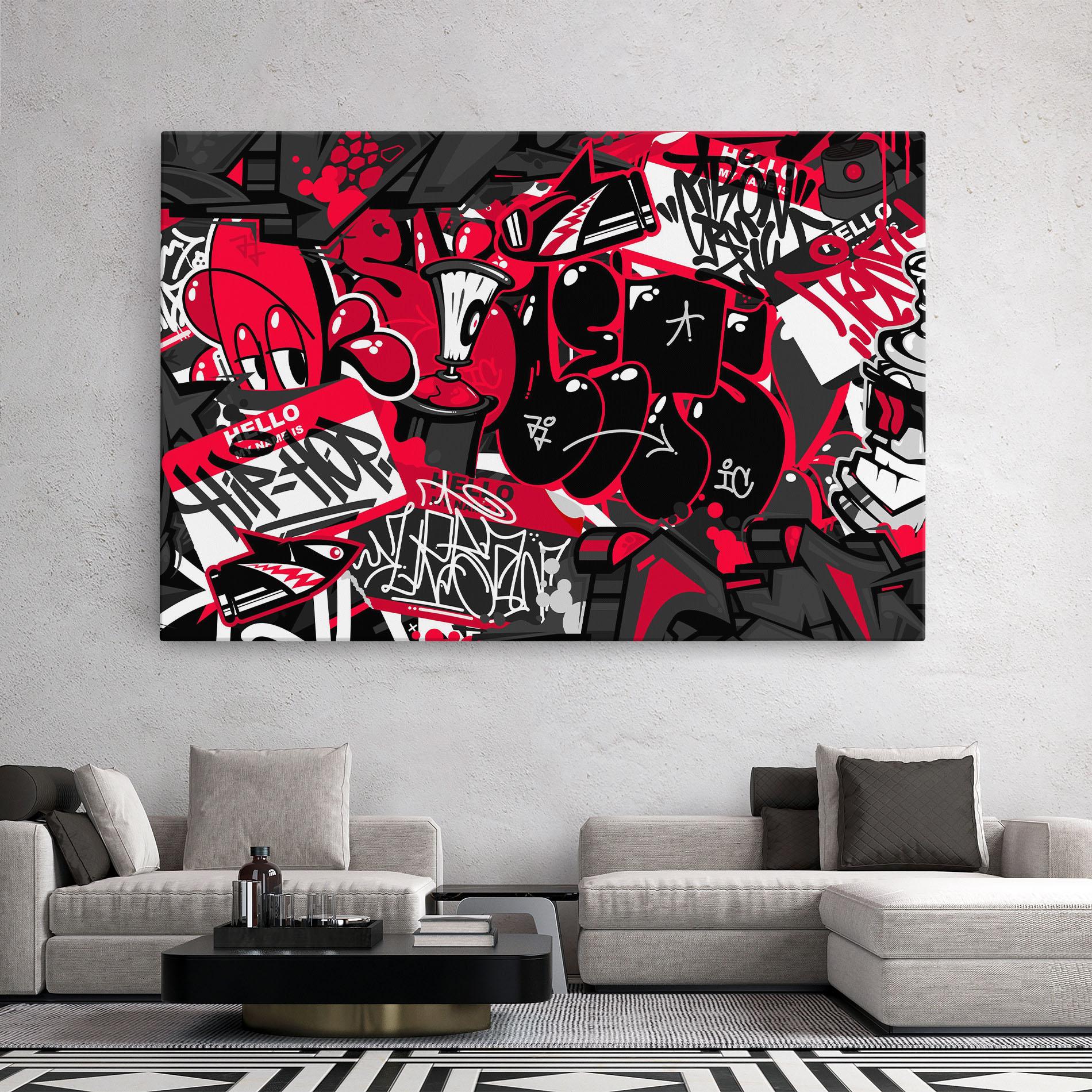 Tablou Canvas Hip Hop Graffiti mockup 2