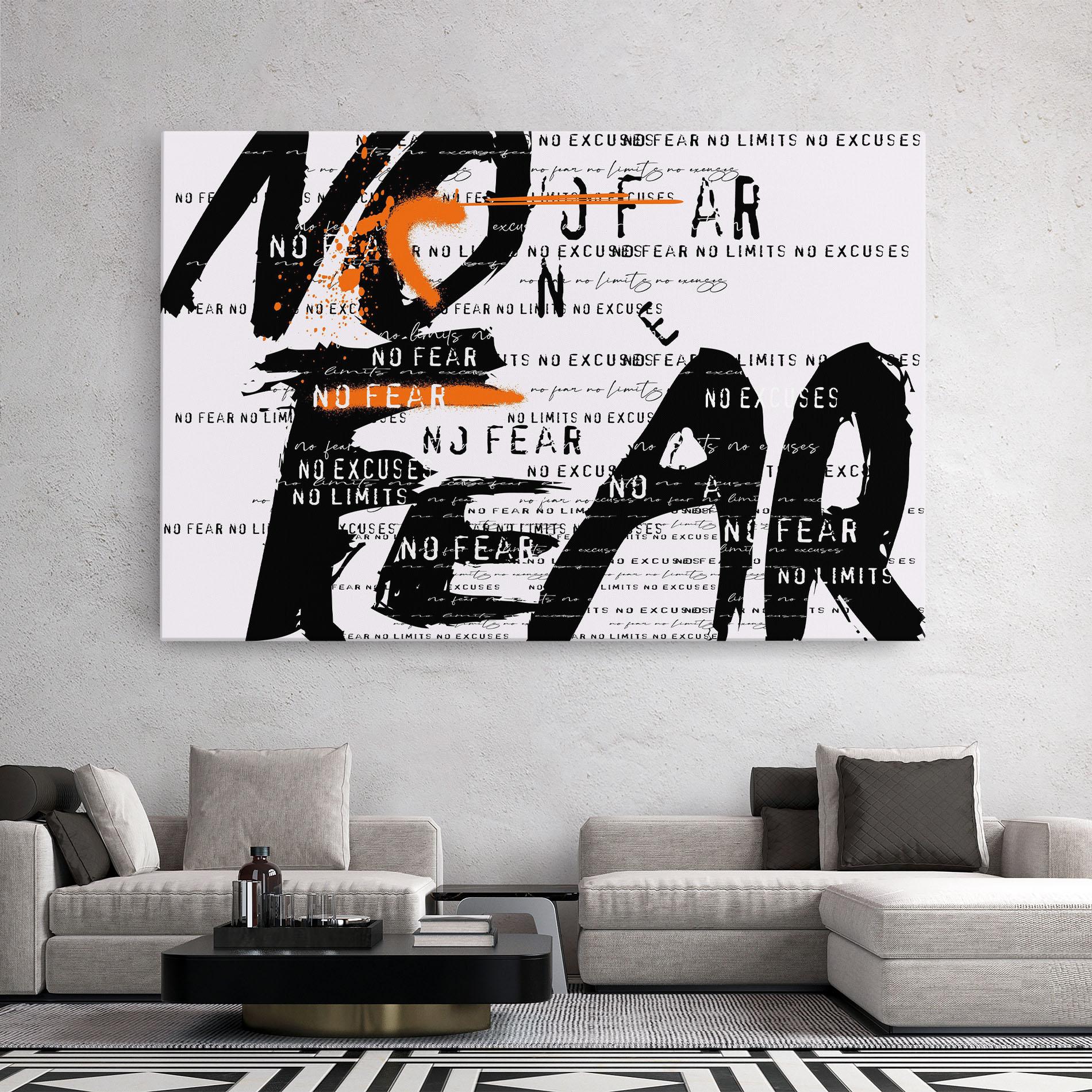 Tablou Canvas No Fear Graffiti mockup 2